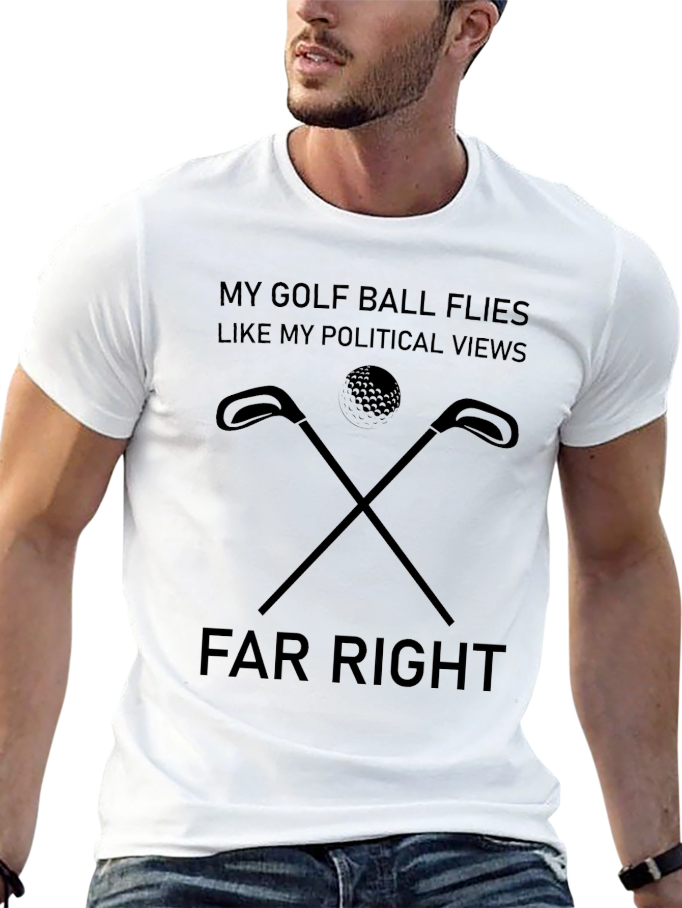 Political Golf Ball Mens Graphic Tee