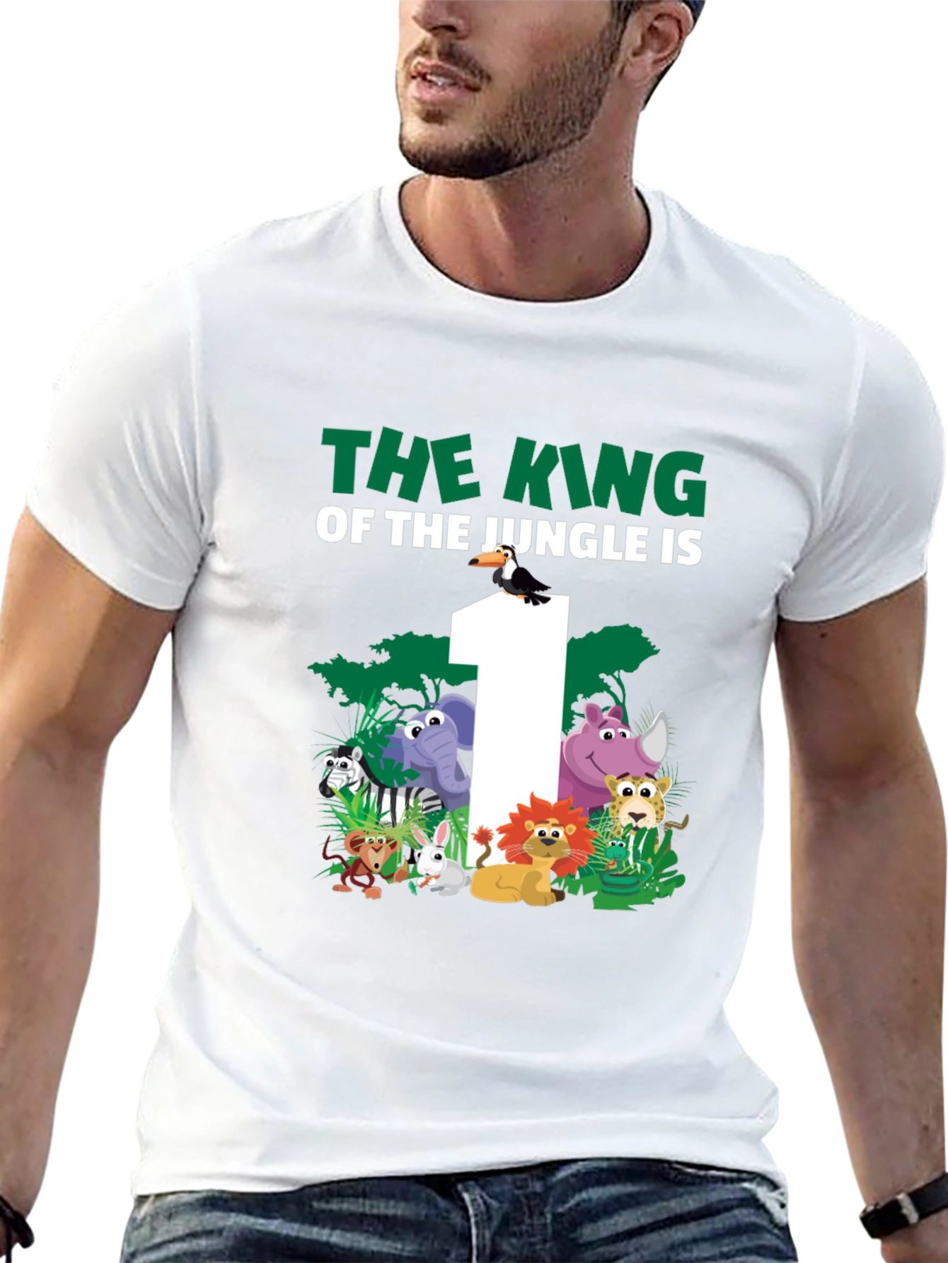 Jungle 1st Birthday T-Shirt: King of the Jungle