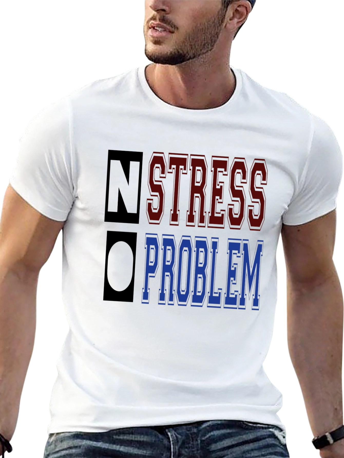 No Stress No Problem Graphic T-Shirt