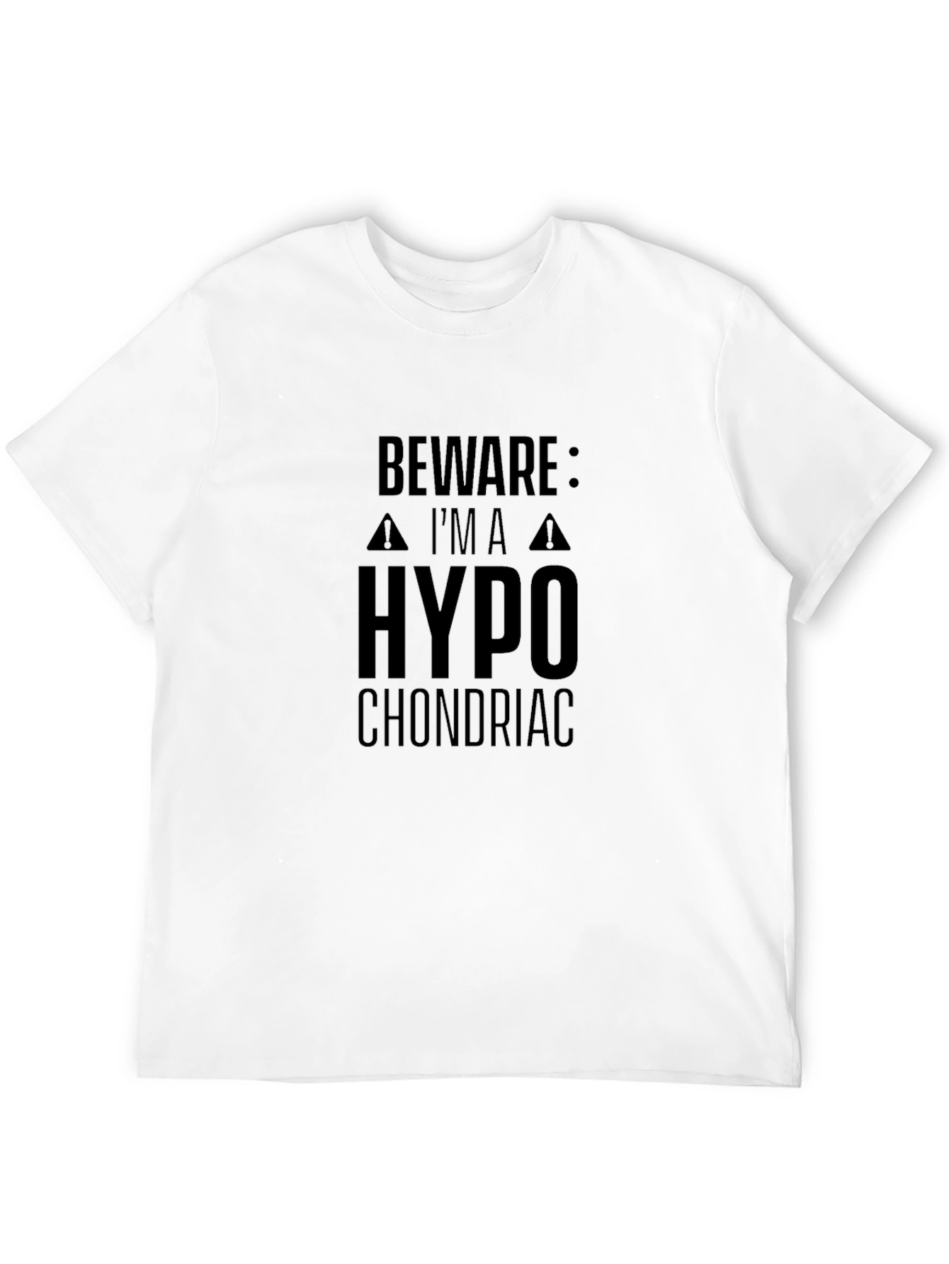 Hypochondriac Warning Graphic Tee - Black