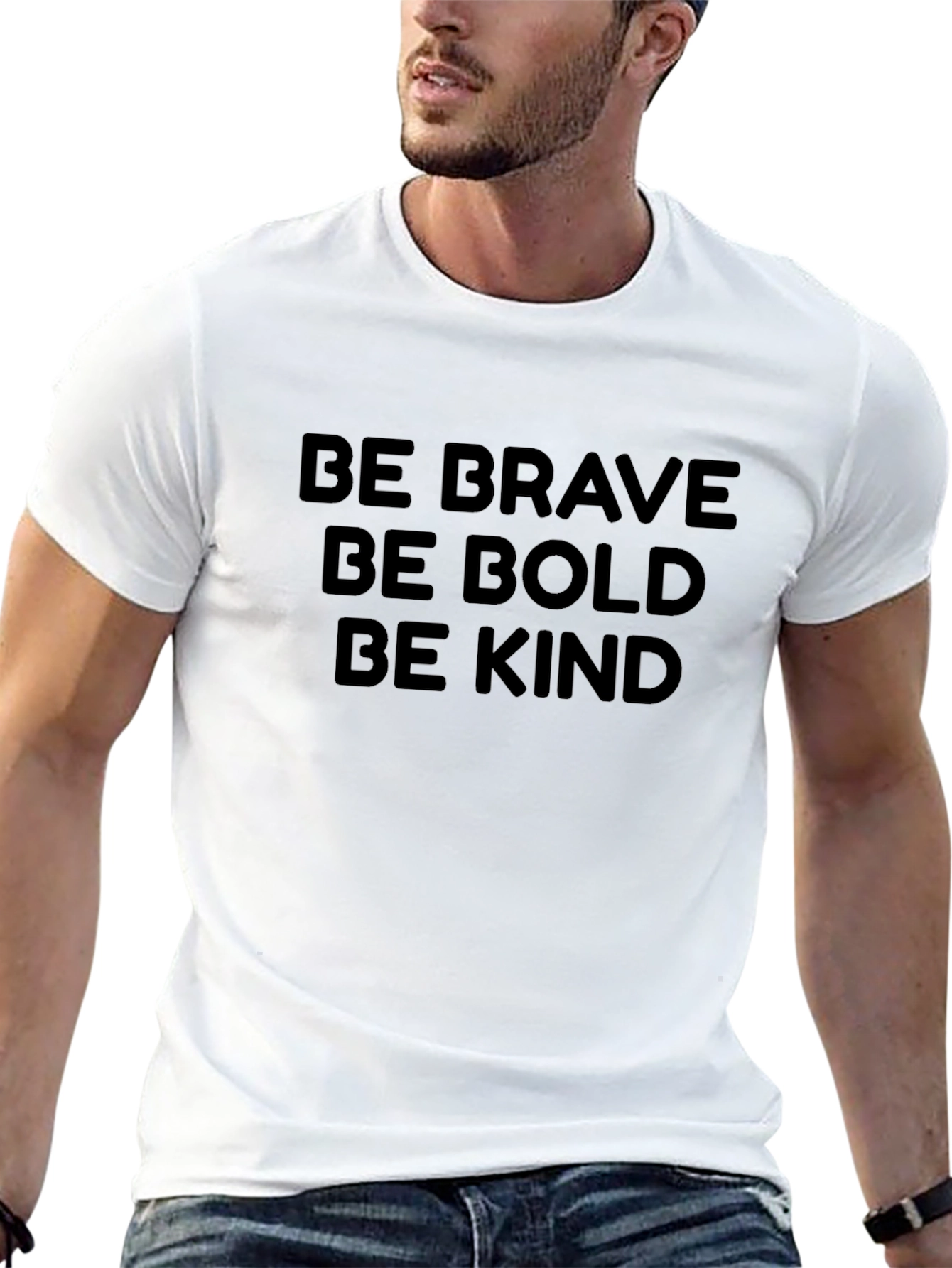 Be Brave Bold Kind Black Graphic Tee