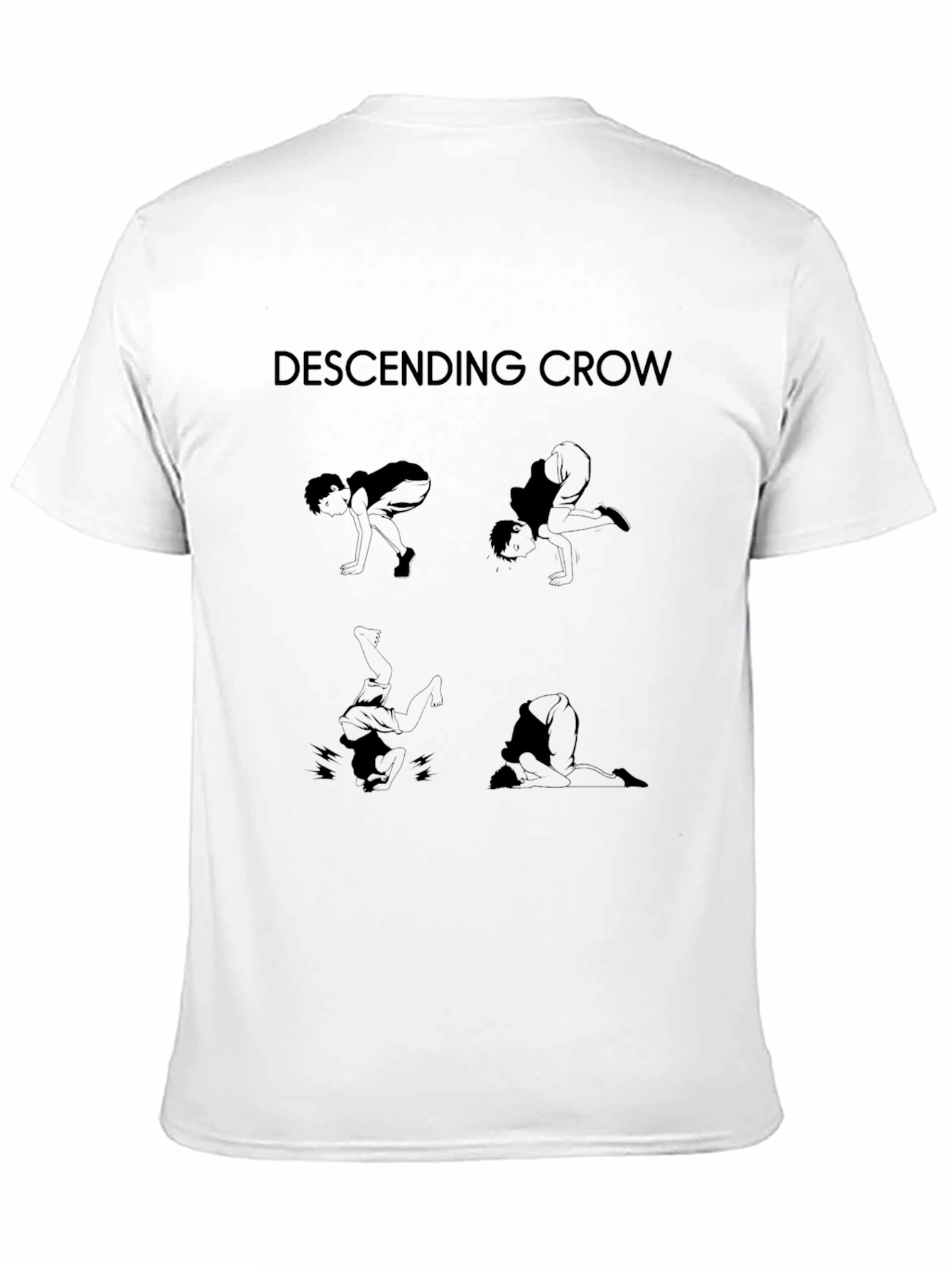Descending Crow Yoga Black T-Shirt