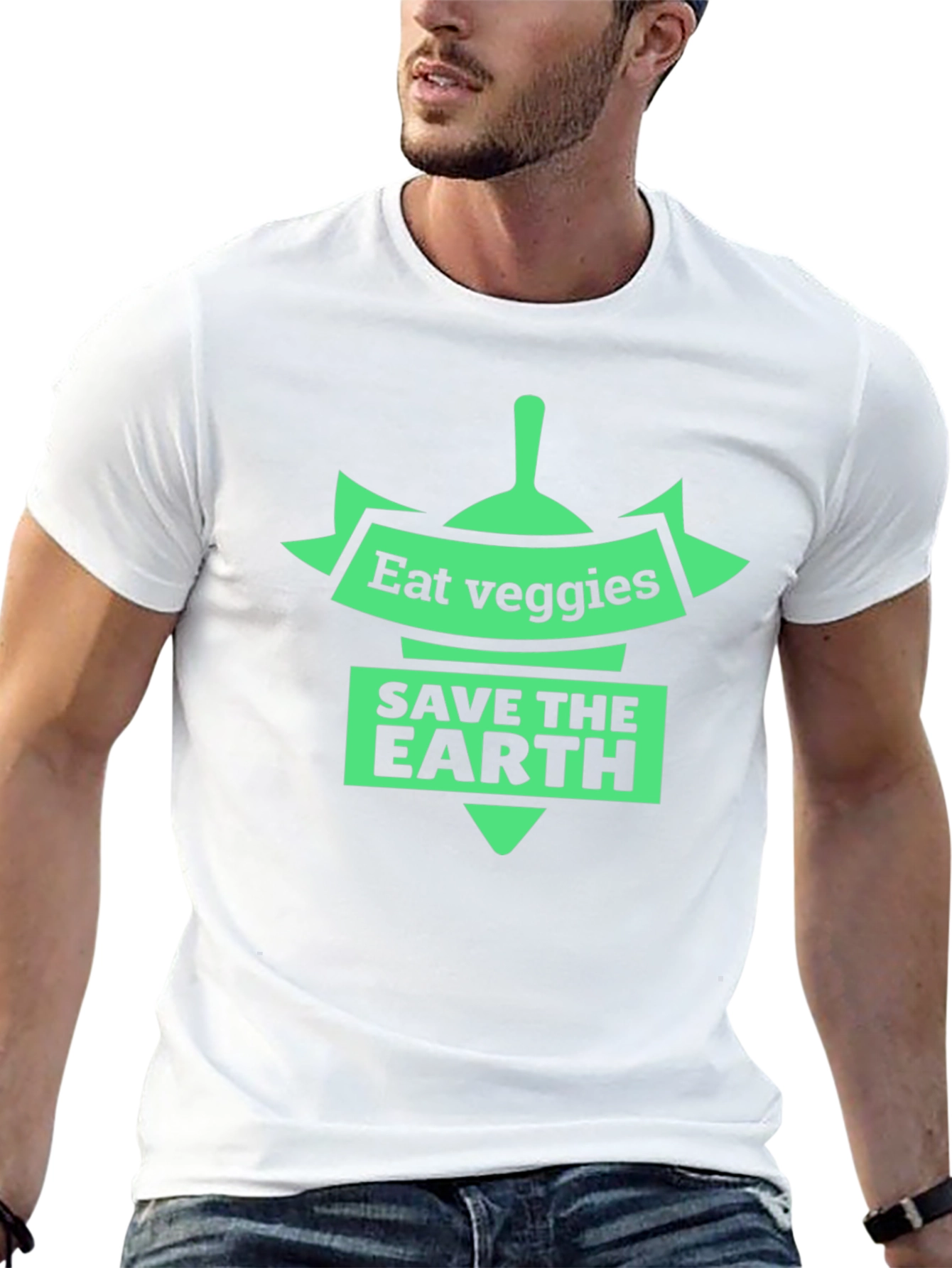 Eat Veggies Save The Earth Graphic Tee
