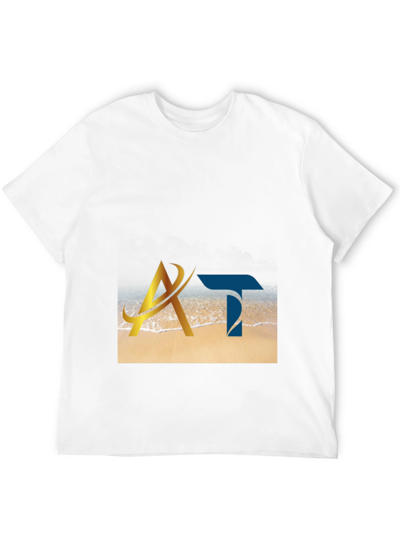 Stylish Black AT Logo T-Shirt