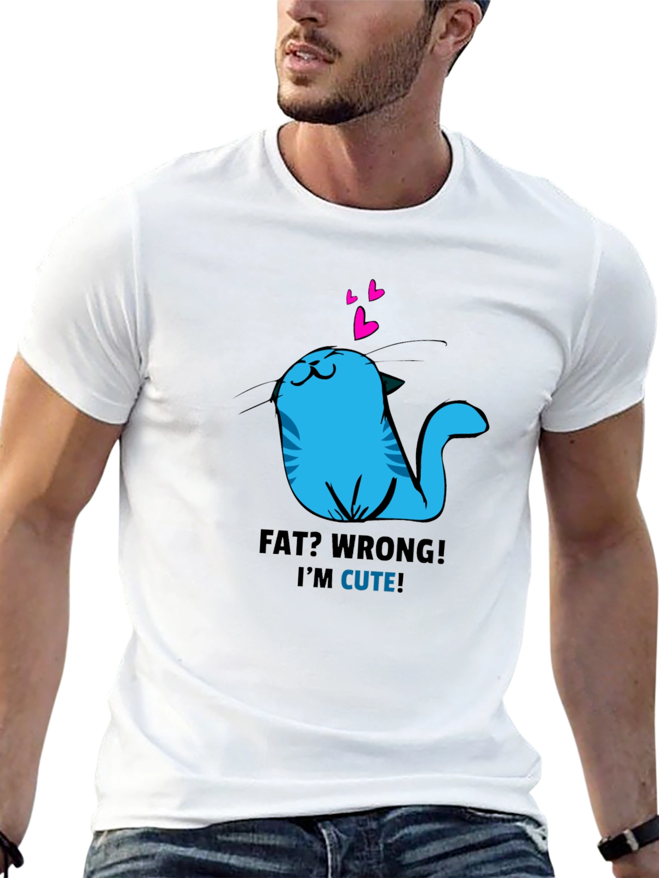 Cute Cat Graphic T-Shirt - Funny Kitten Tee