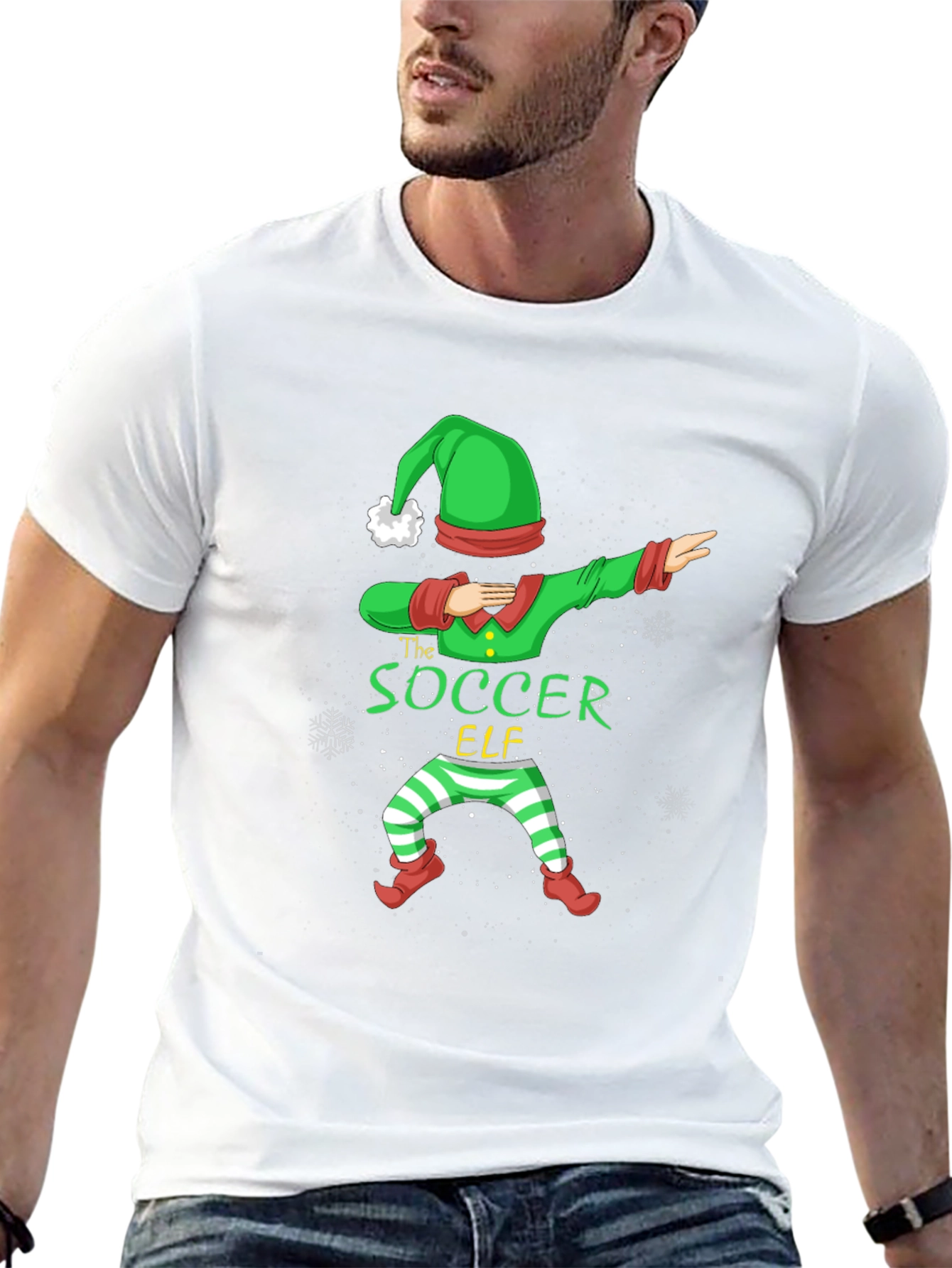 The Soccer Elf Dab Black T-Shirt