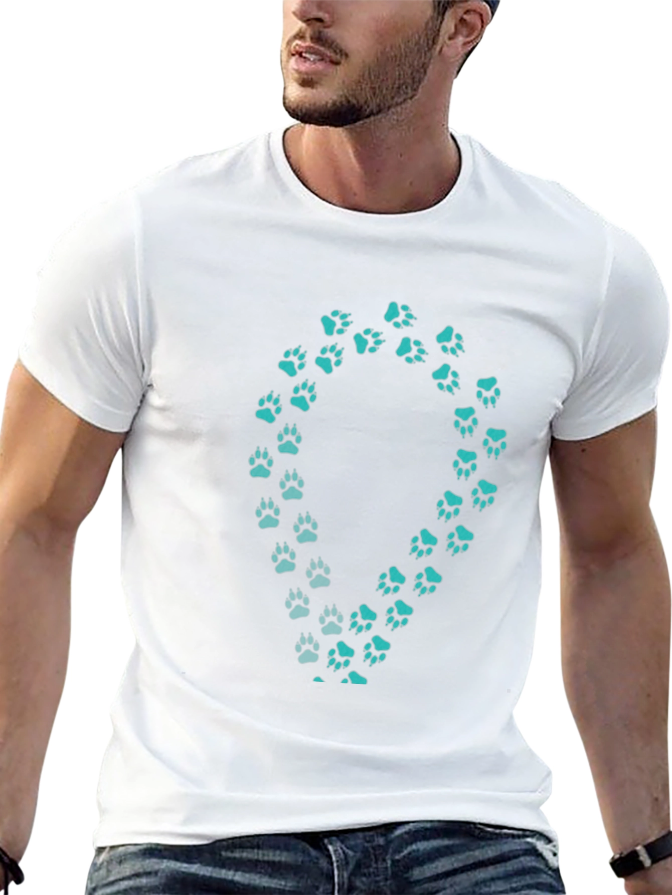 Paw Print Tee - Black Casual Shirt