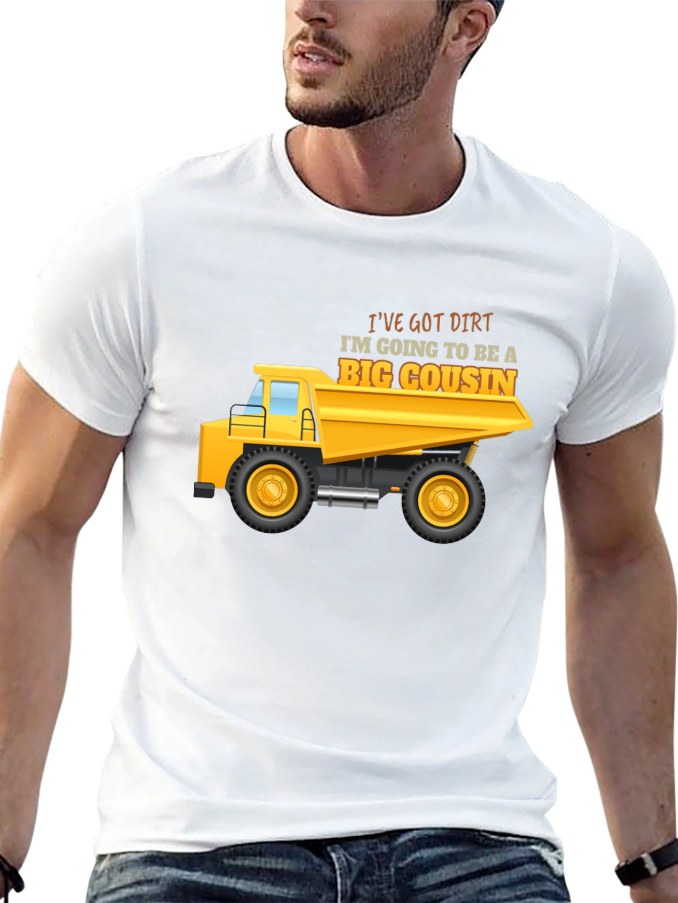 Big Cousin Construction Truck T-Shirt