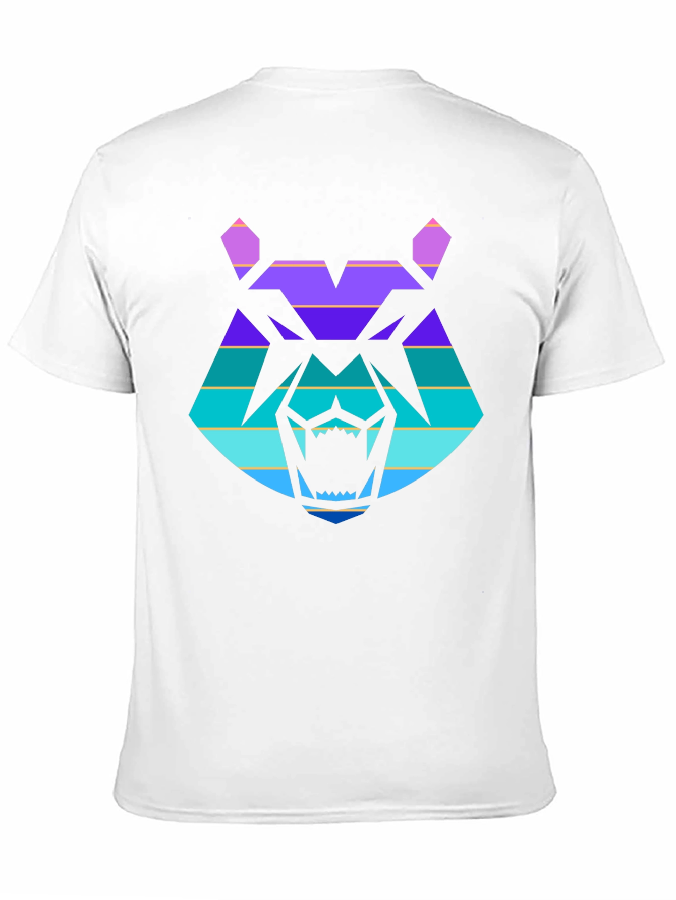 Retro Wolf Graphic Tee - Black Cotton T-Shirt