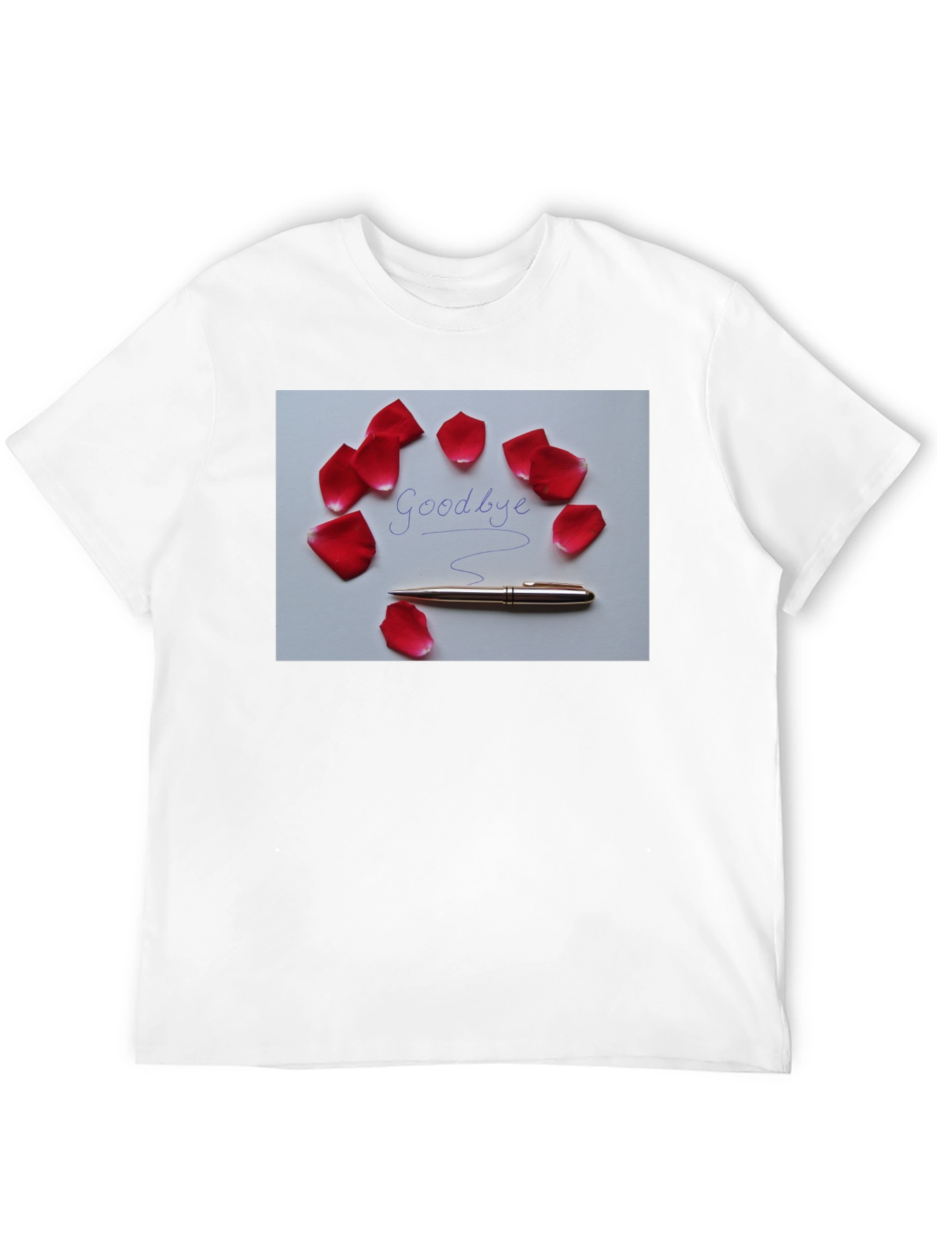 Goodbye Rose Petal Graphic T-Shirt