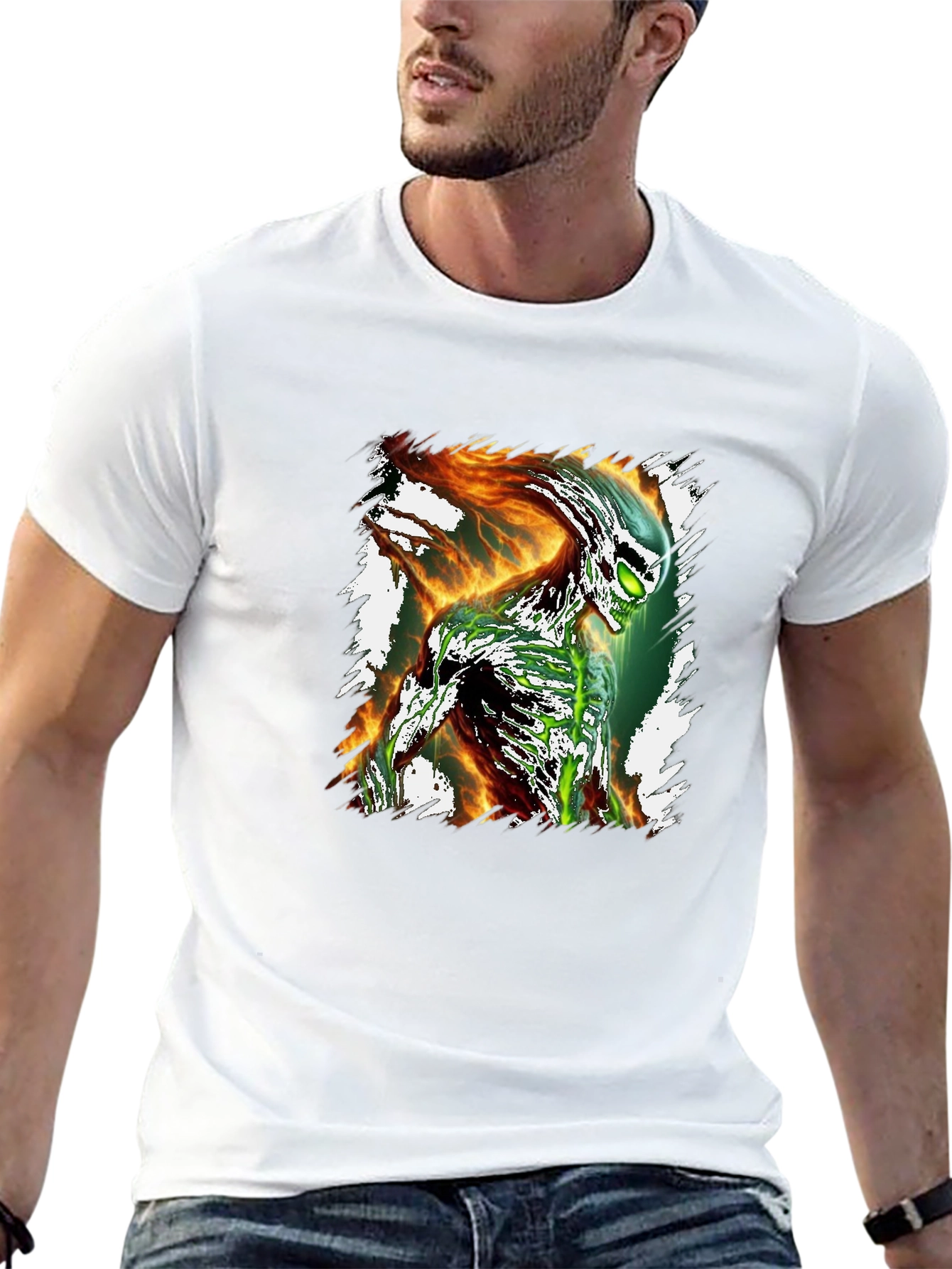 Alien Inferno Graphic T-Shirt - Sci-Fi Tee