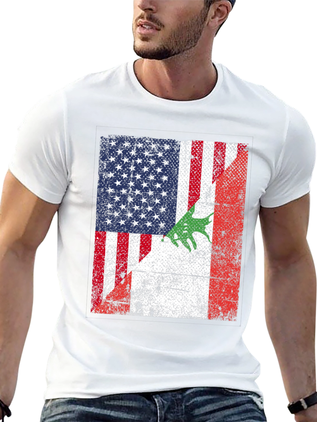 Lebanon USA Flag T-Shirt