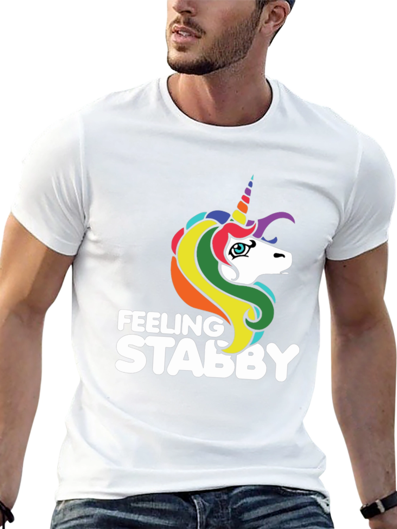 Feeling Stabby Unicorn T-Shirt - Black