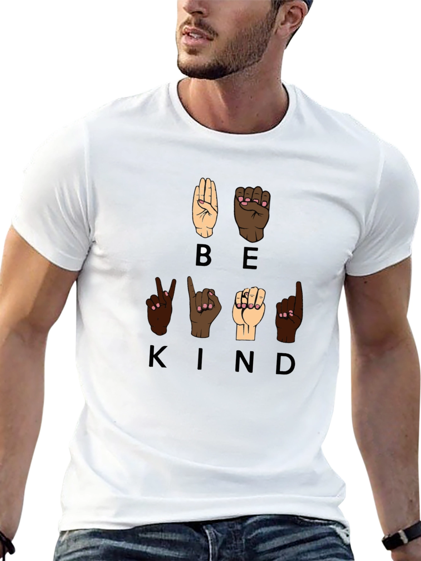 Be Kind Sign Language Graphic T-Shirt