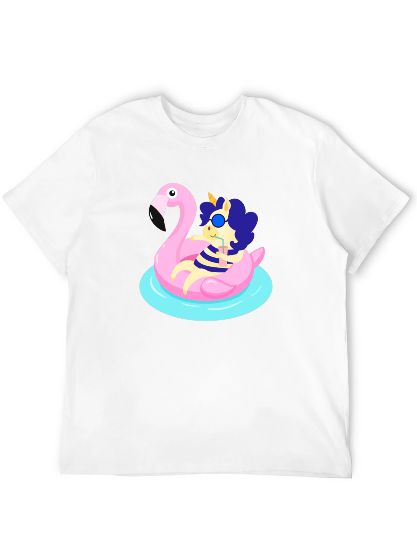Cool Unicorn on Flamingo Float T-Shirt