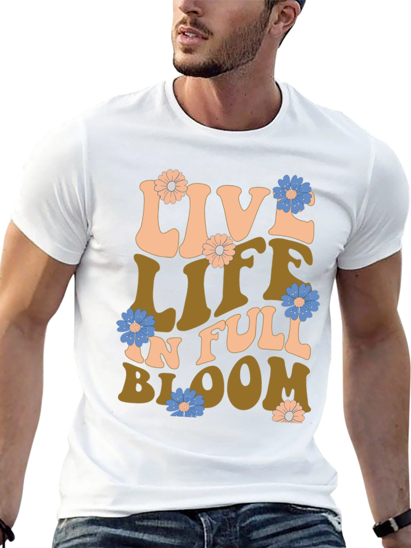 Live Life In Full Bloom Graphic T-Shirt