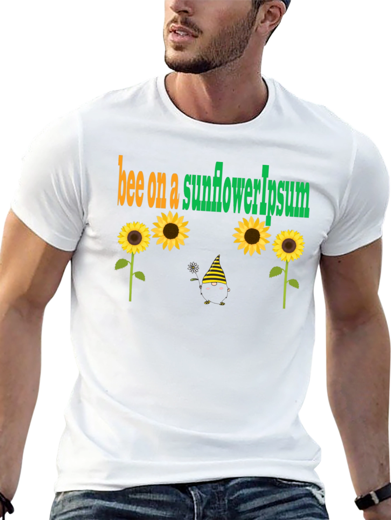 Bee on Sunflower Graphic T-Shirt