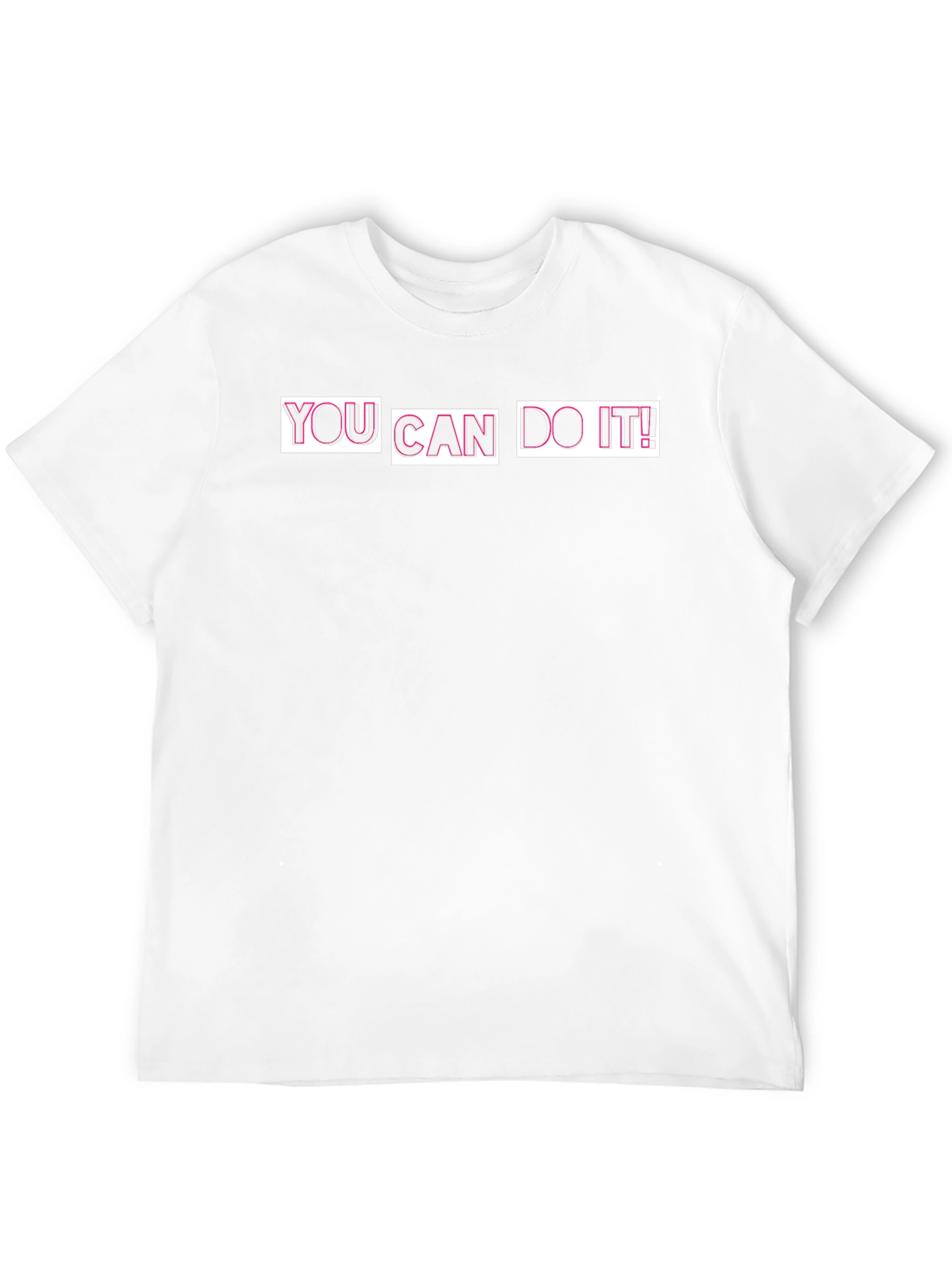 Motivational Black T-Shirt - You Can Do It!