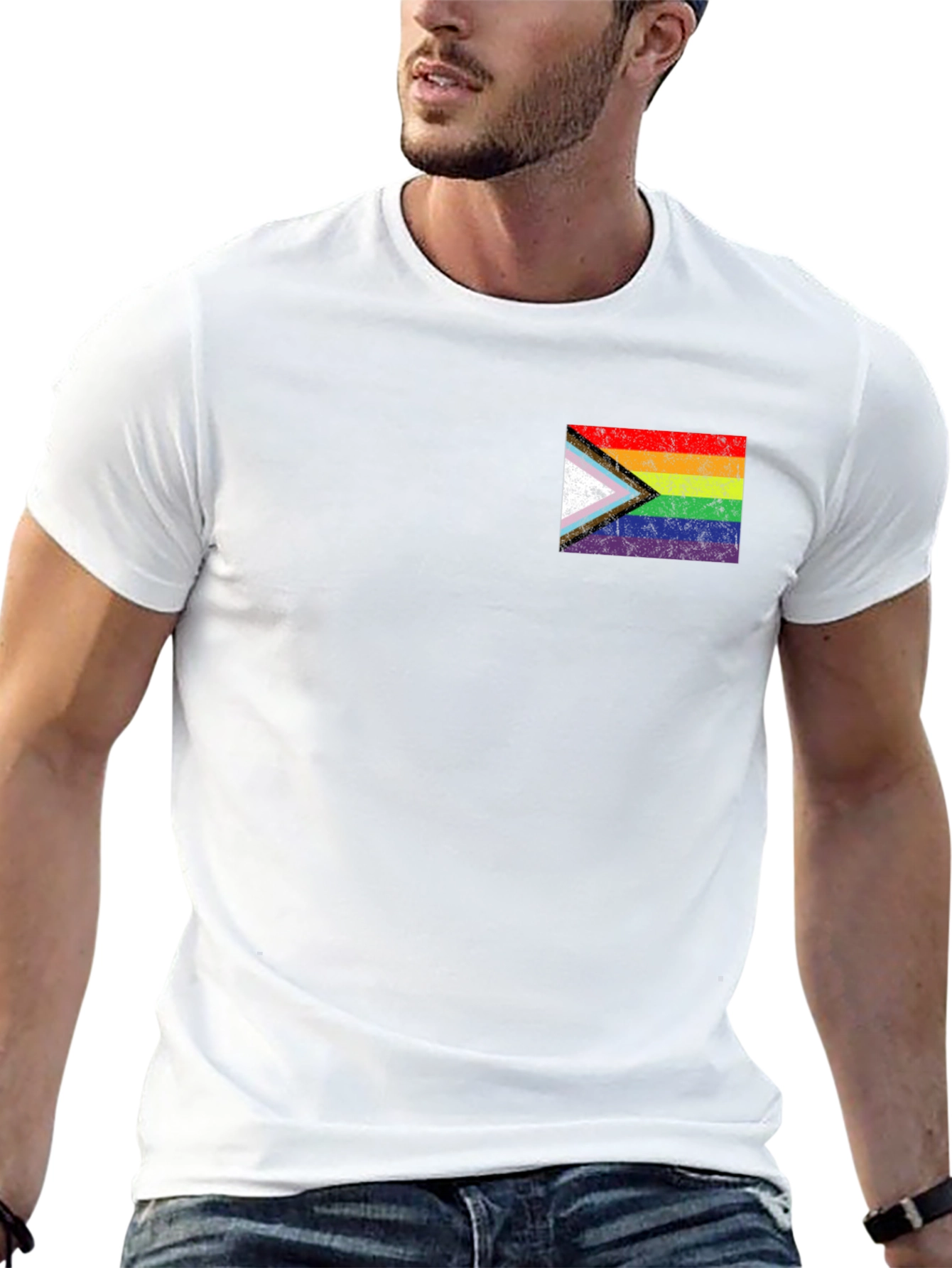 LGBTQ+ Progress Pride Flag Graphic T-Shirt