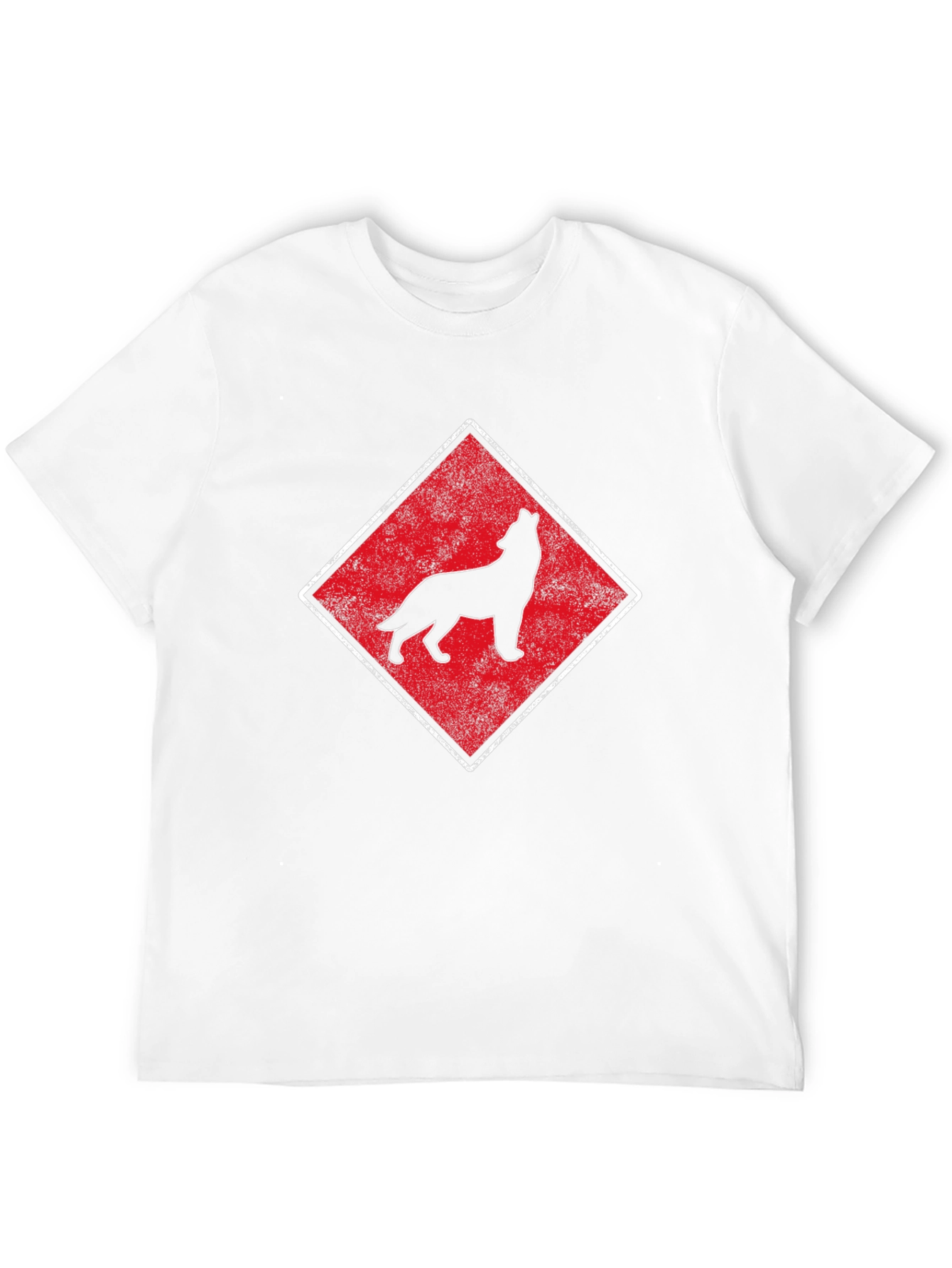 Wolf Silhouette Graphic Tee - Mens Black T-Shirt