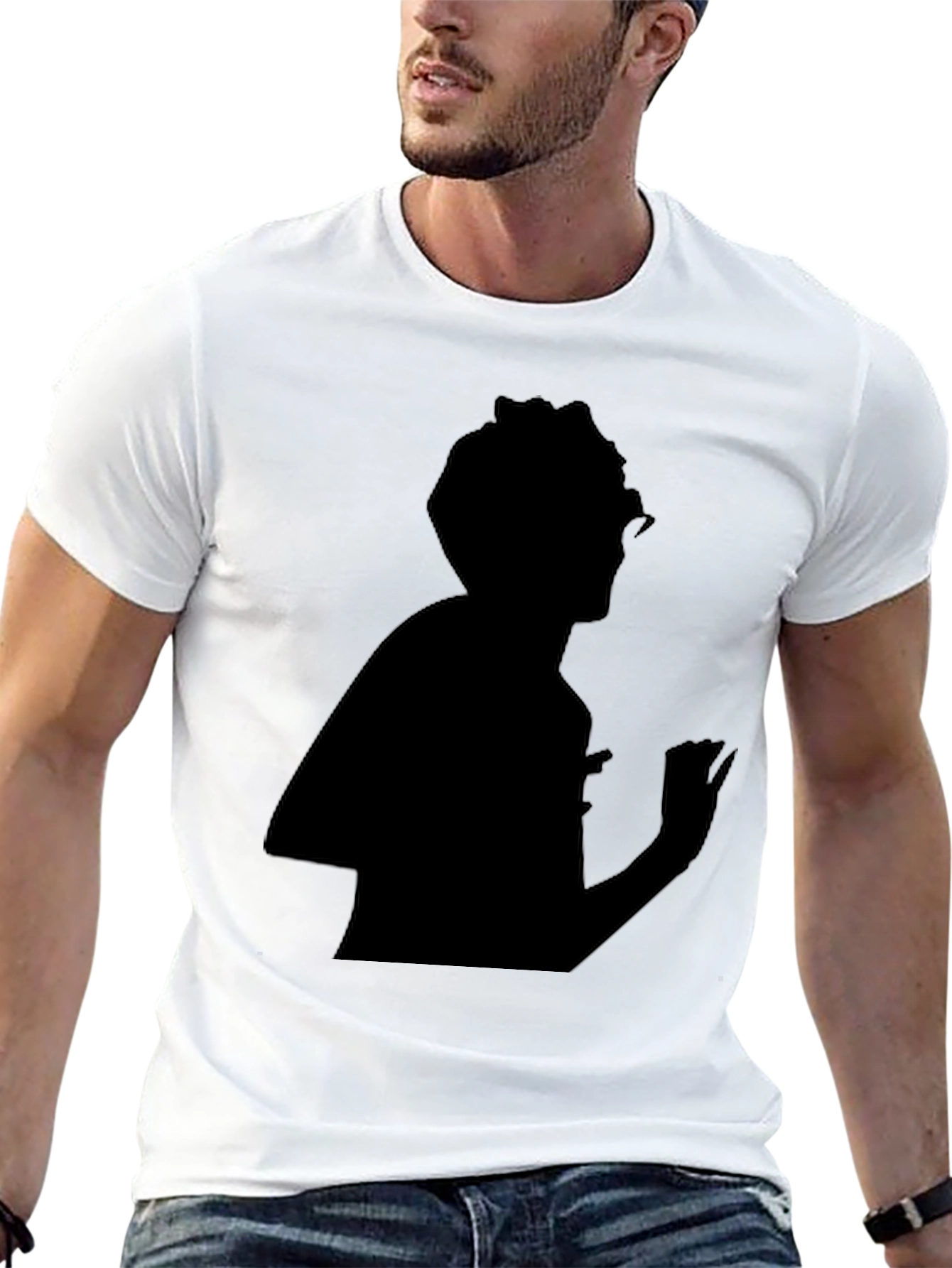 Silhouette Graphic Tee - Stylish Black T-Shirt