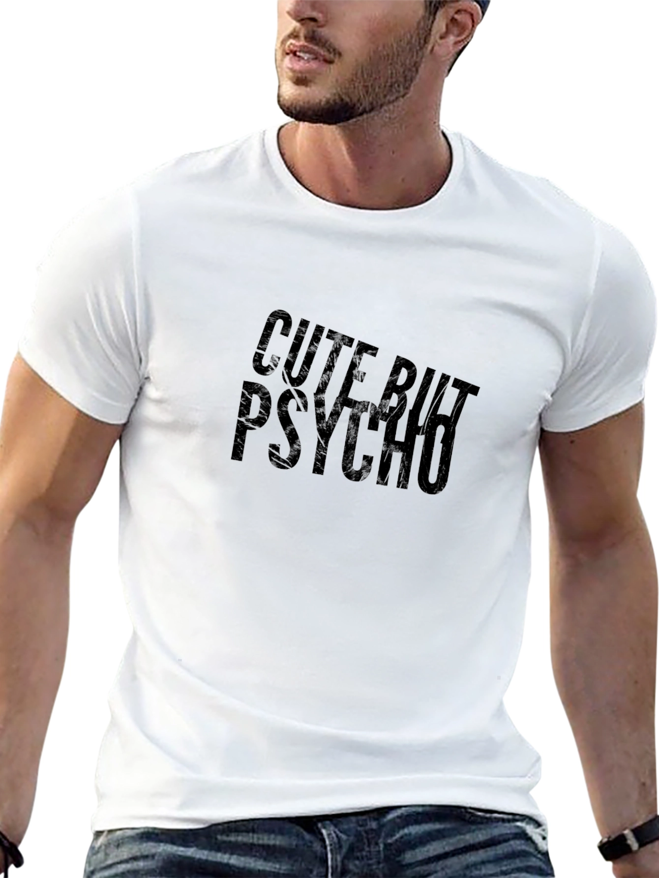 Cute But Psycho Black Graphic Tee