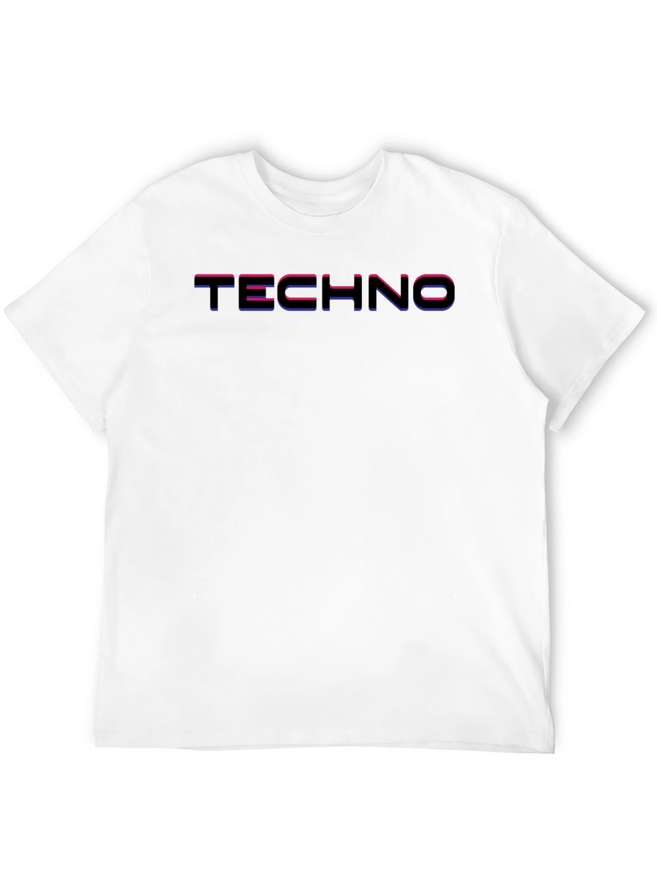 Techno Graphic T-Shirt - Black Crew Neck Tee
