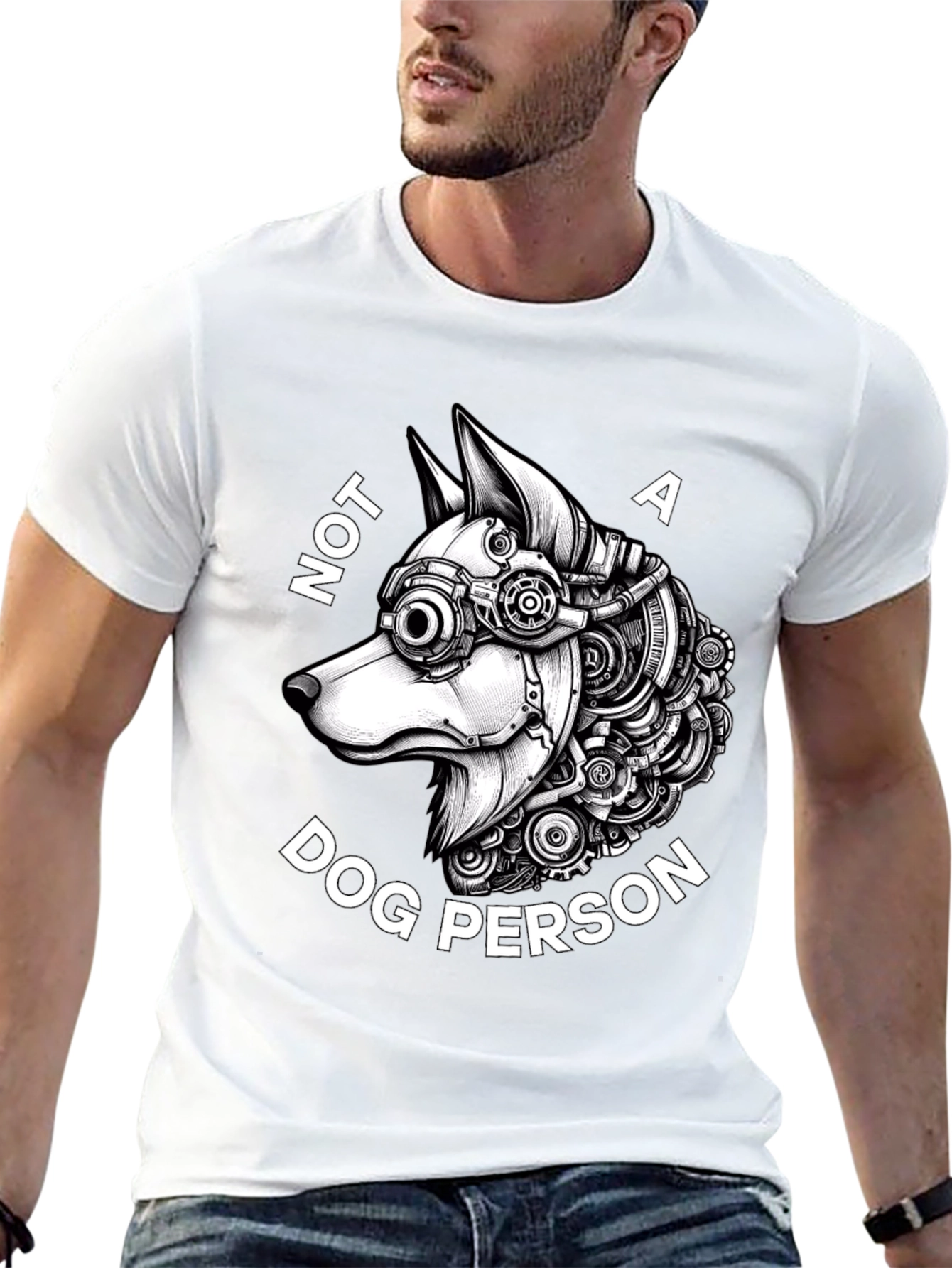 Not a Dog Person - Steampunk Dog T-Shirt