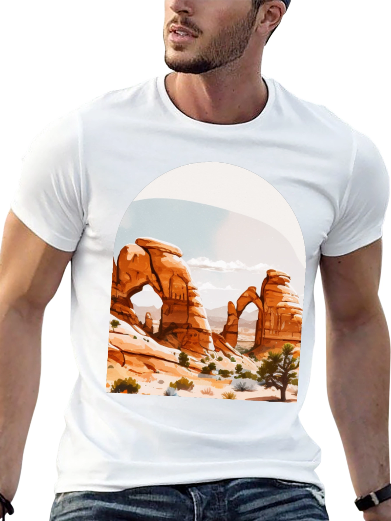 Desert Arch Graphic Tee - Black