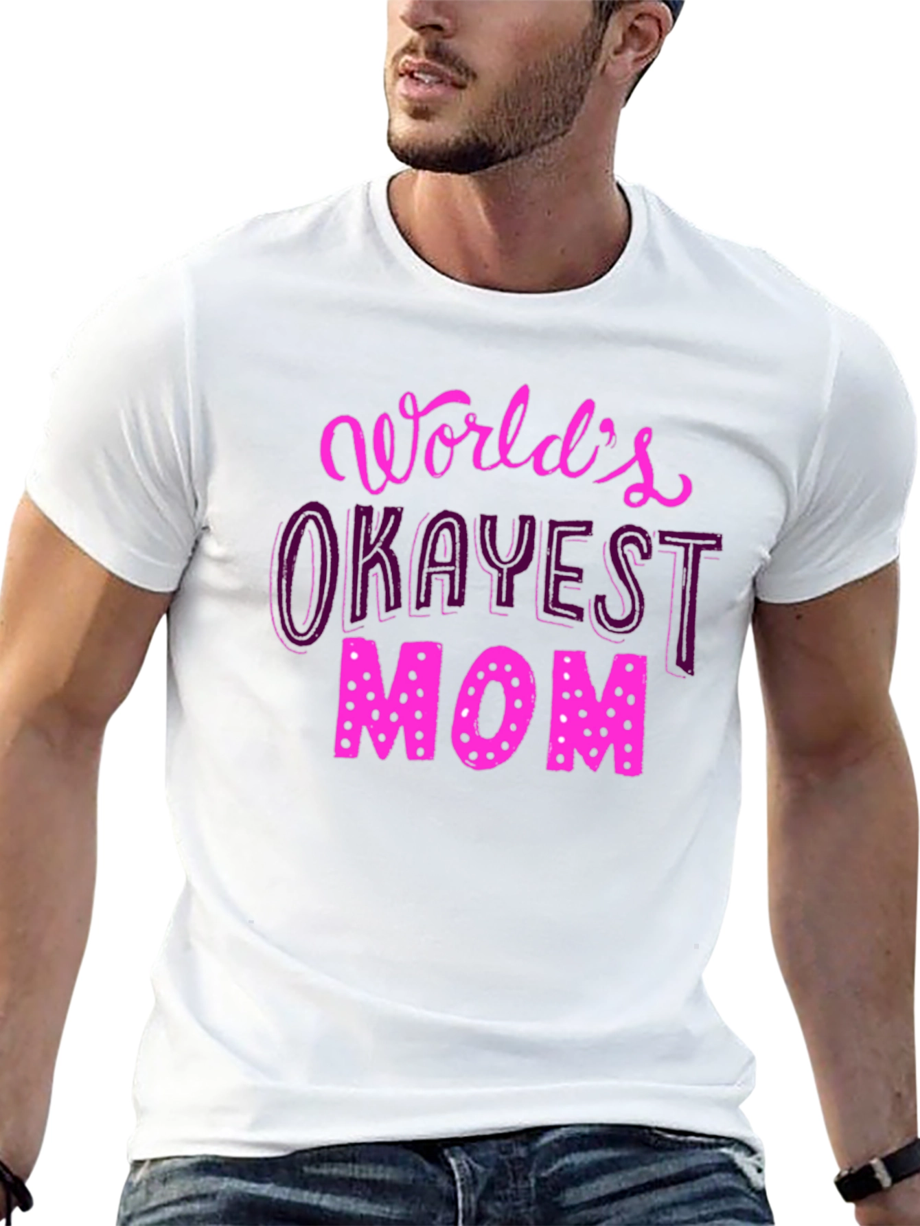 Worlds Okayest Mom T-Shirt - Fun Novelty Tee