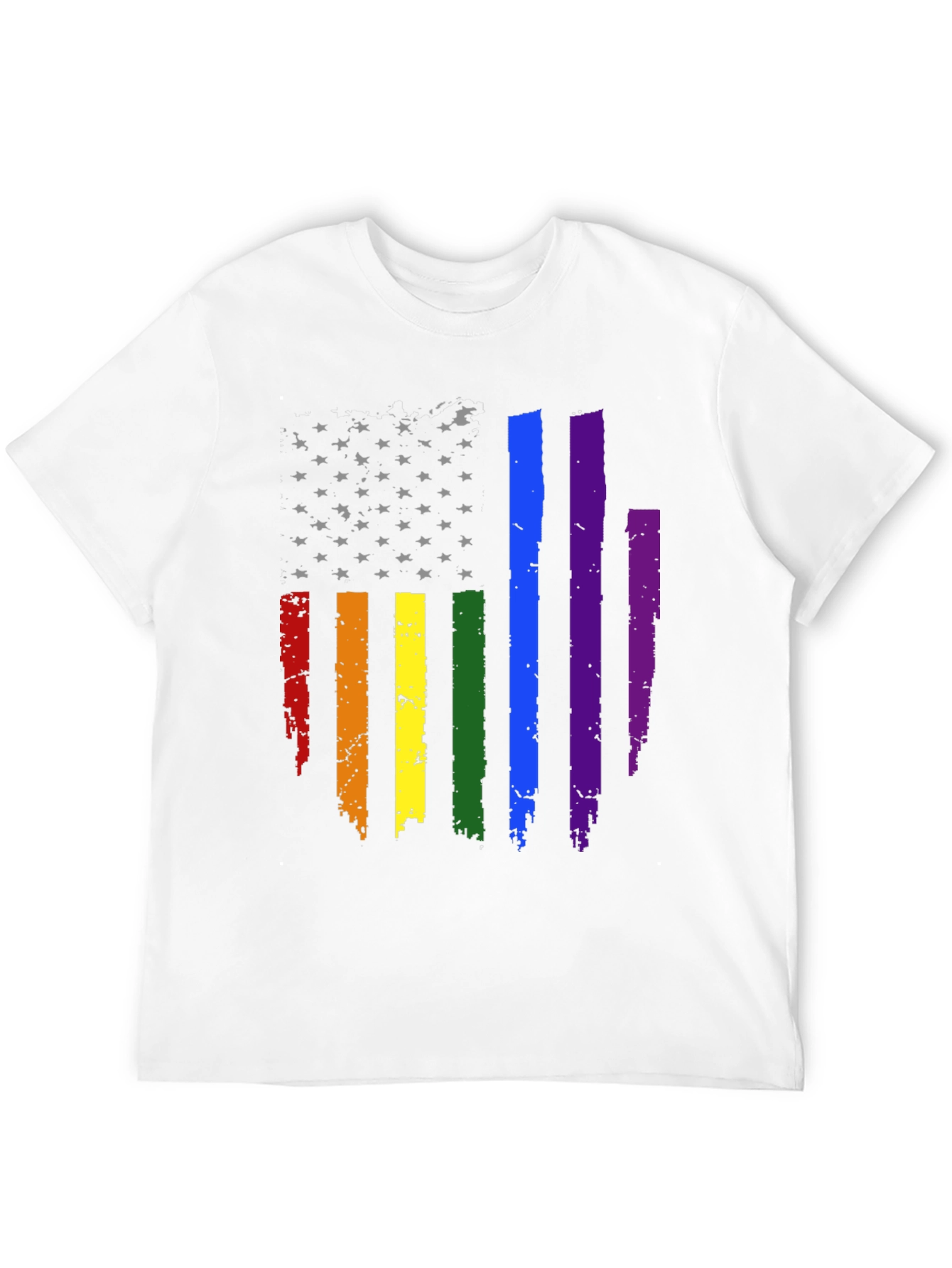 Pride USA Flag T-Shirt - Black