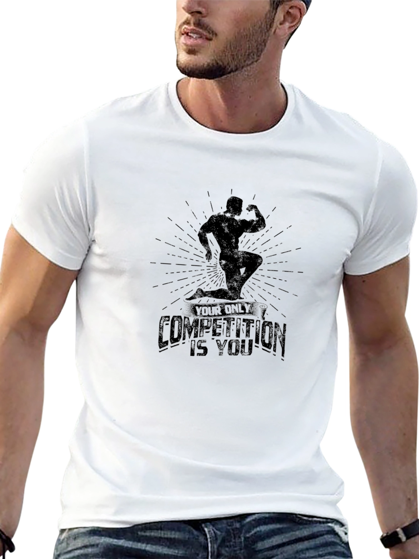 Motivational Bodybuilding T-Shirt - Your Only Competition Is You