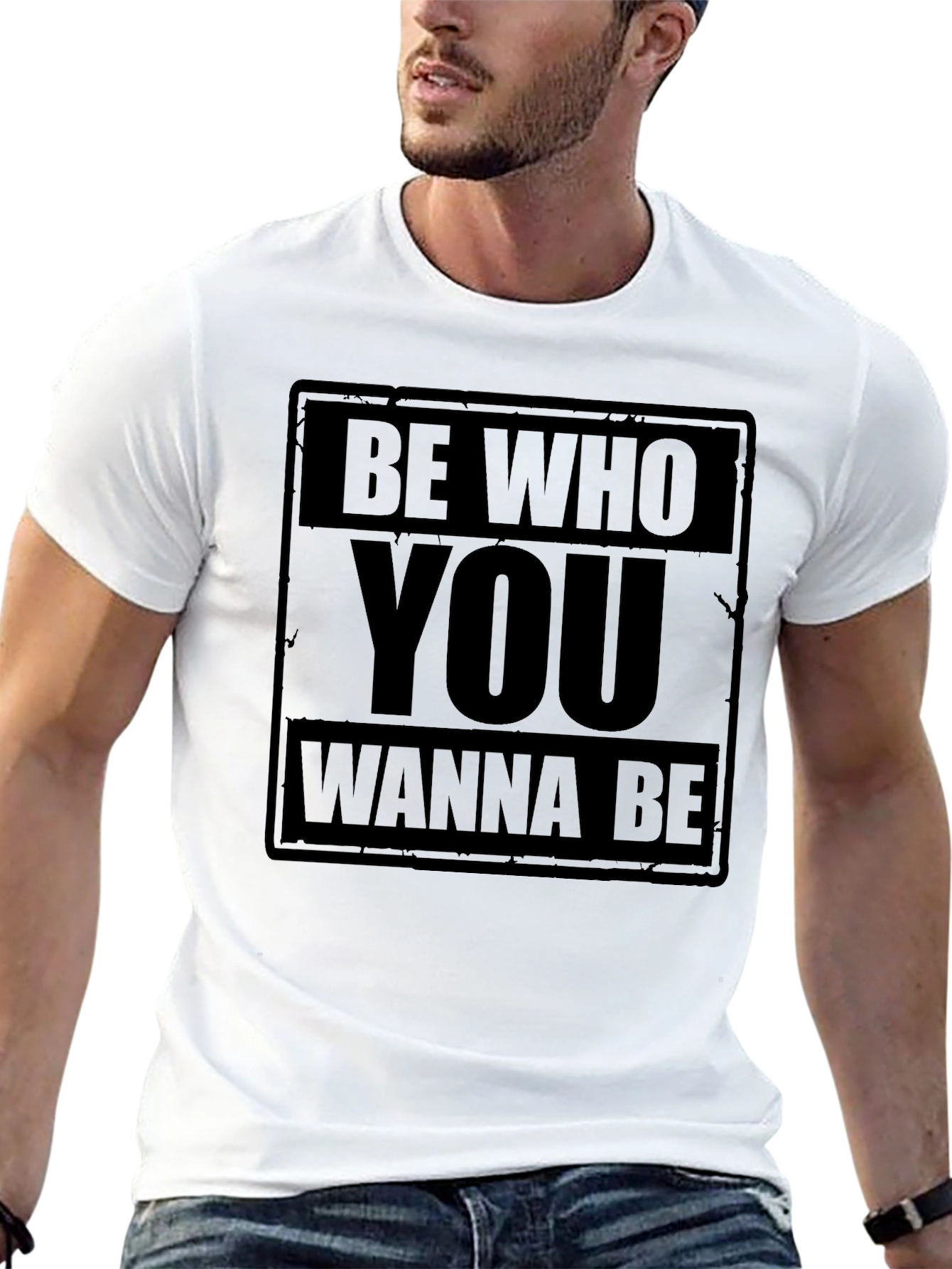 Be Who You Wanna Be Black Graphic T-Shirt