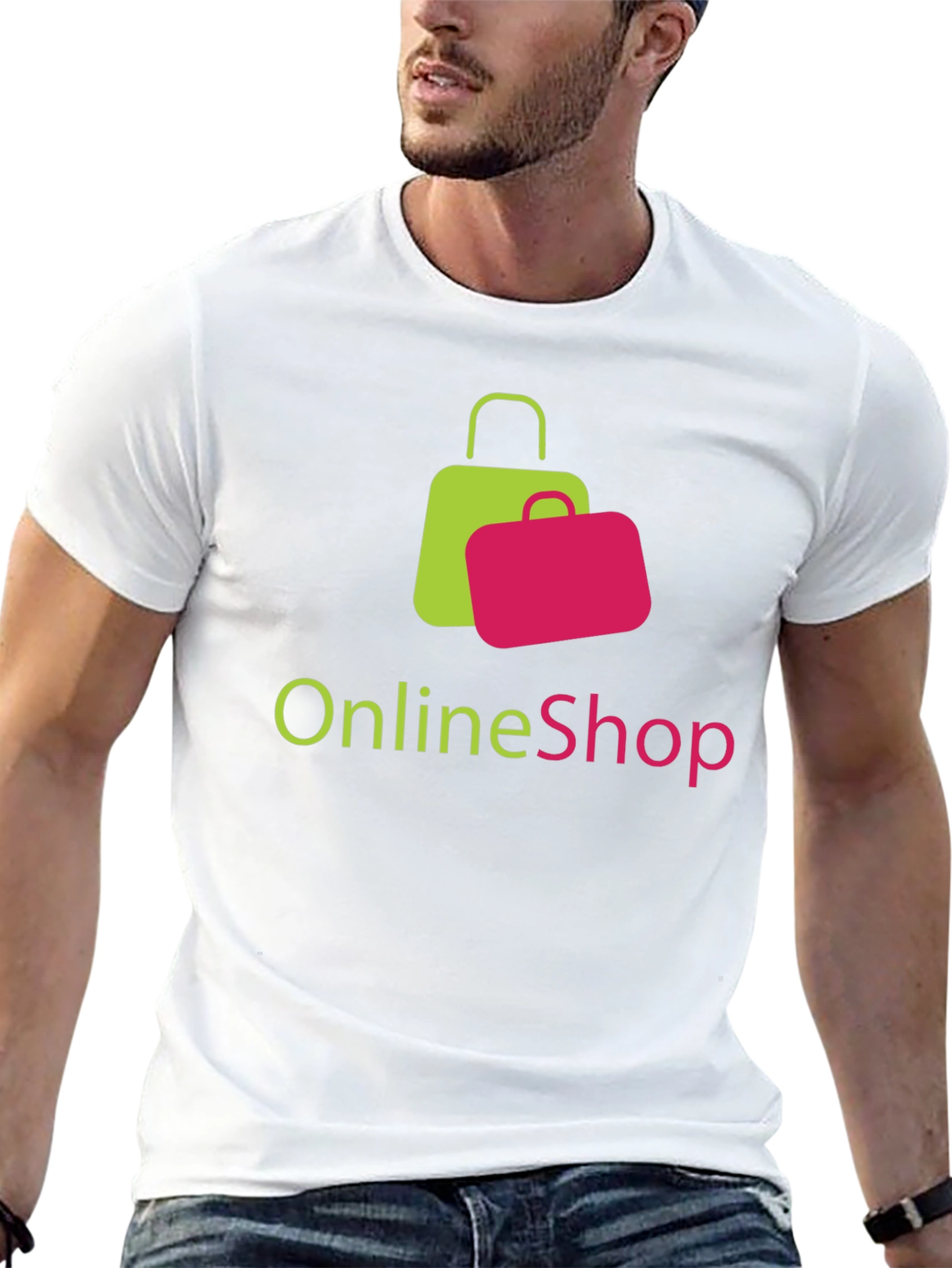 Online Shop T-Shirt - Modern Graphic Tee
