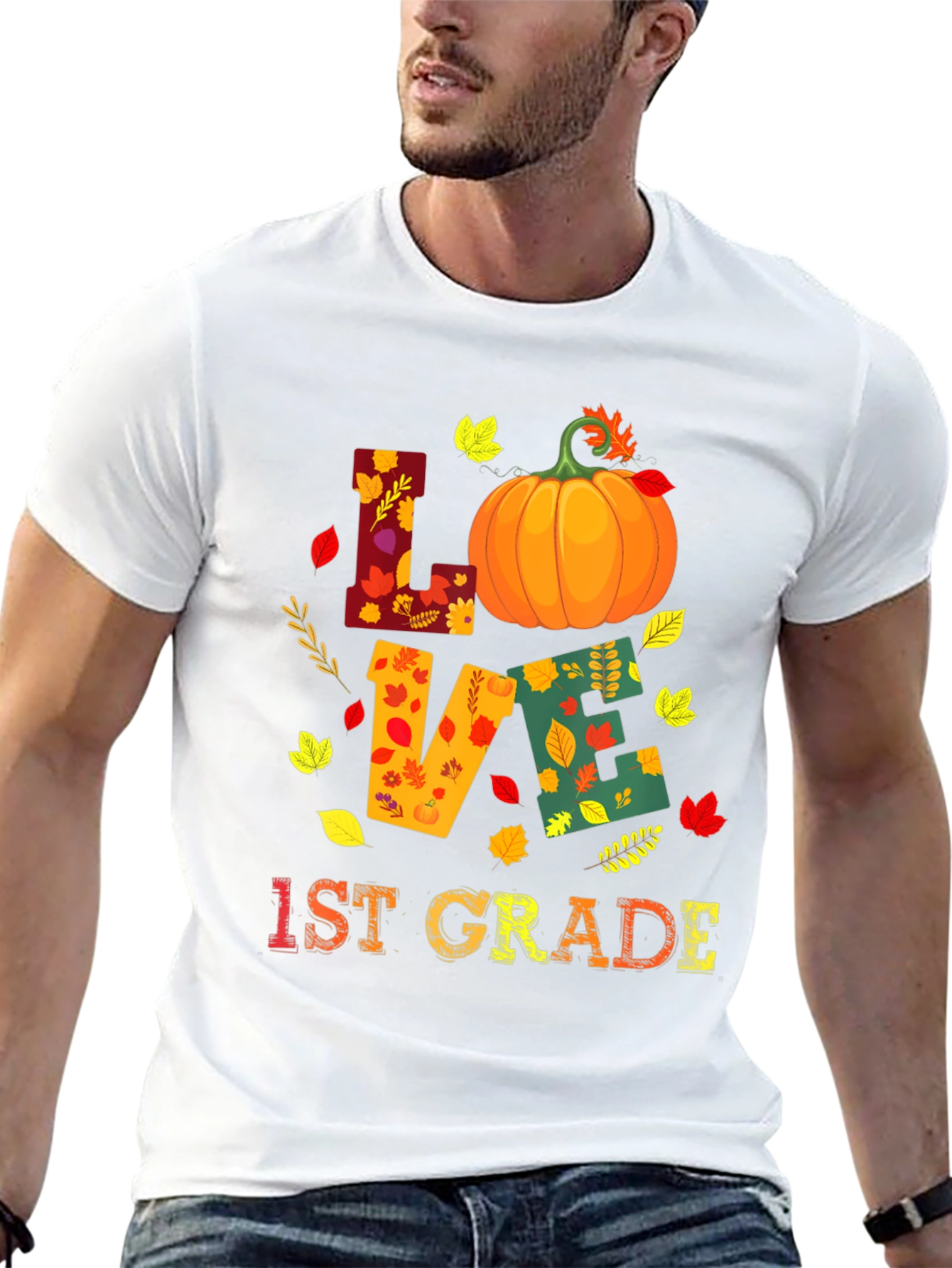 Fall 1st Grade Teacher Love Pumpkin T-Shirt