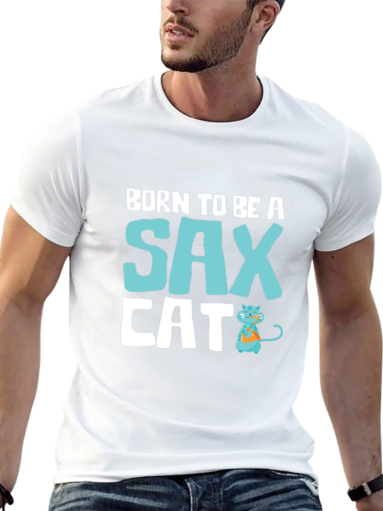 Born to Be a Sax Cat T-Shirt