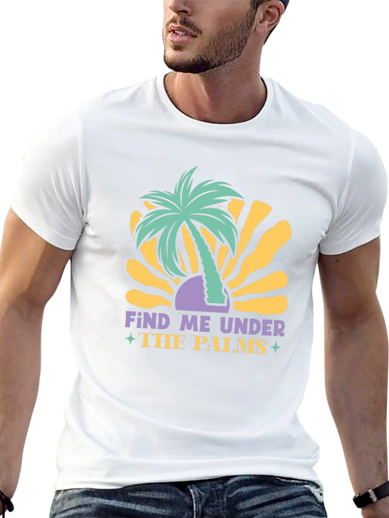 Tropical Palm Tree Graphic T-Shirt