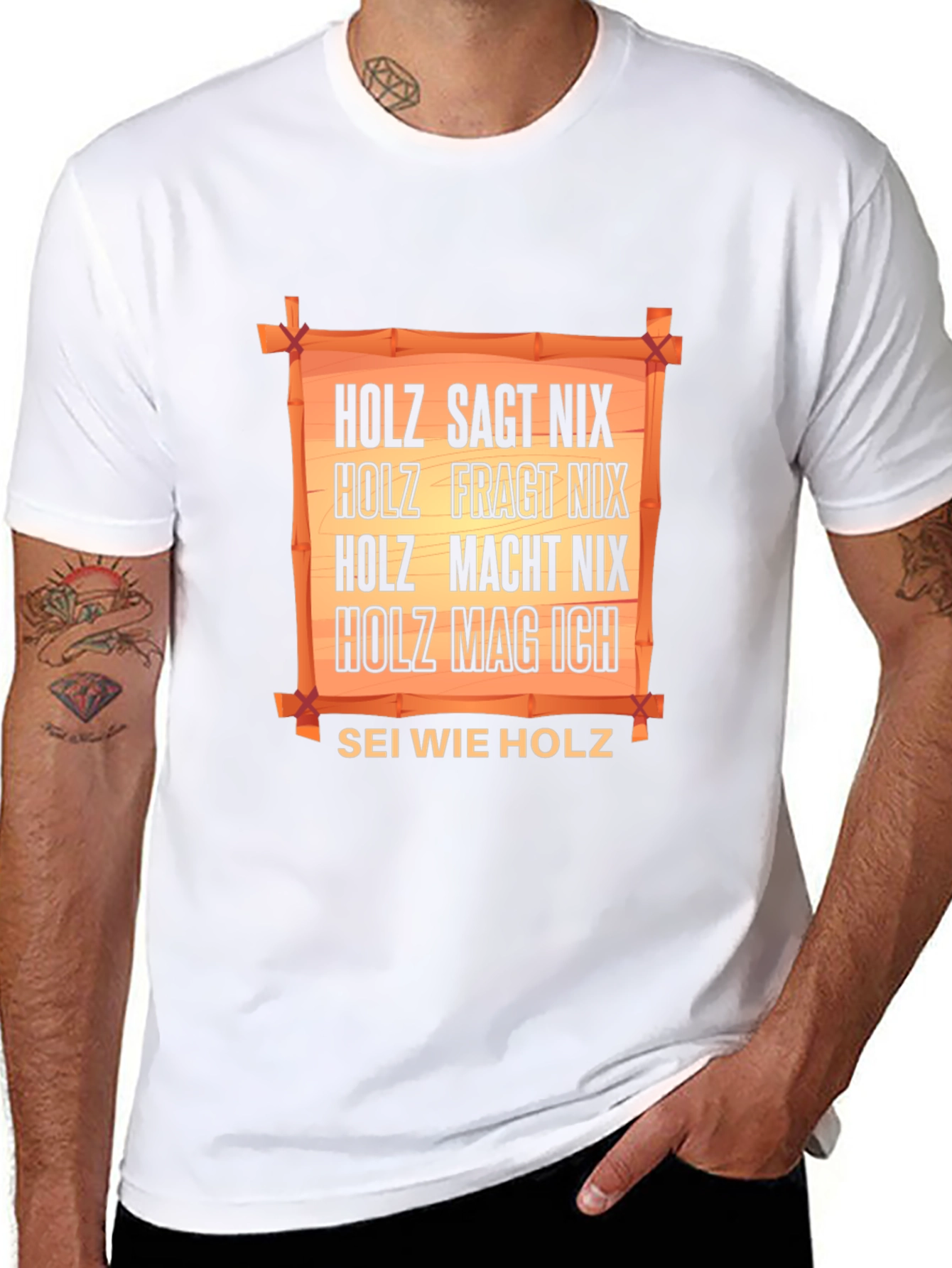 Holz T-Shirt - German Humor Tee