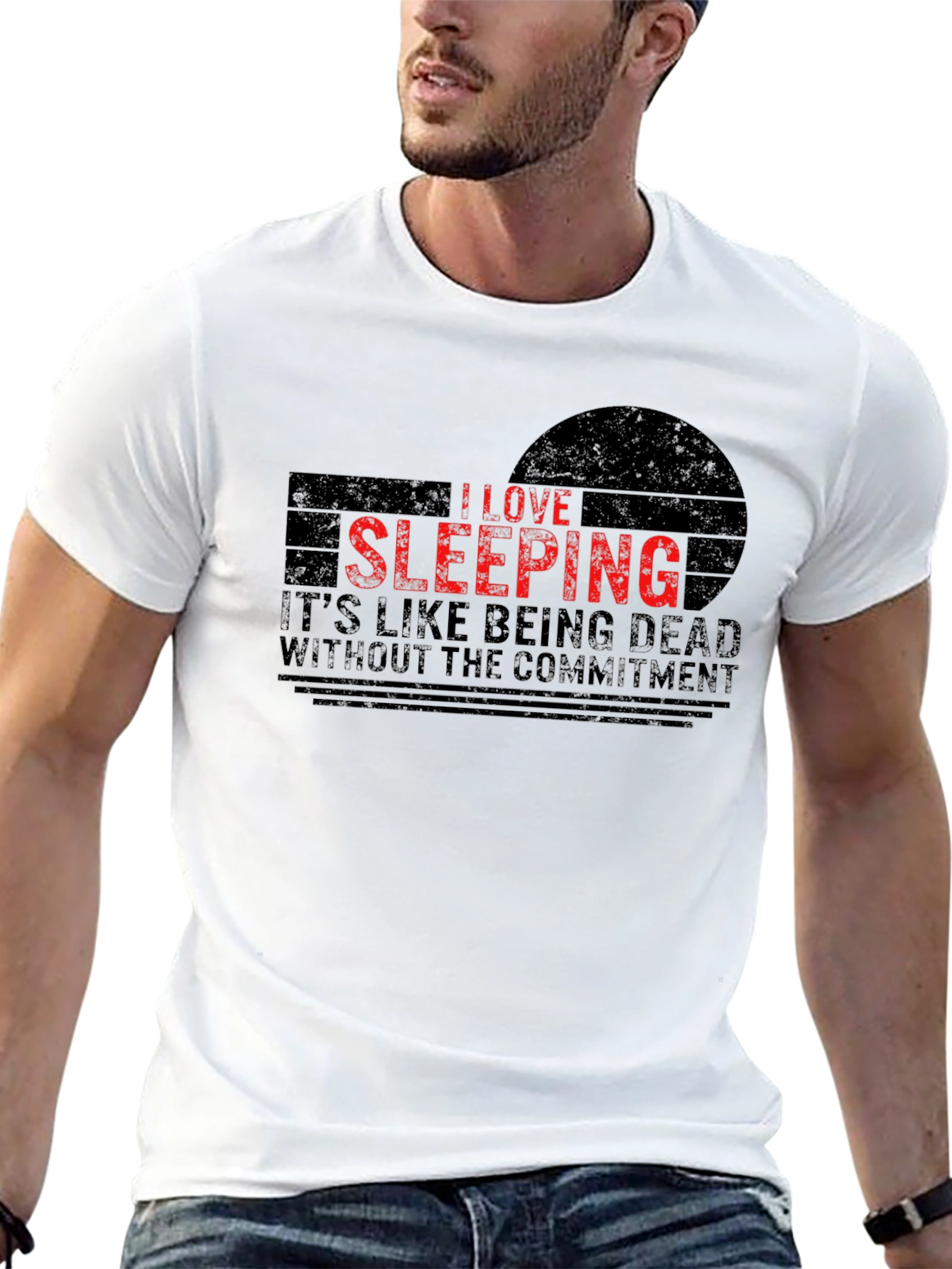 I Love Sleeping T-Shirt - Funny Graphic Tee