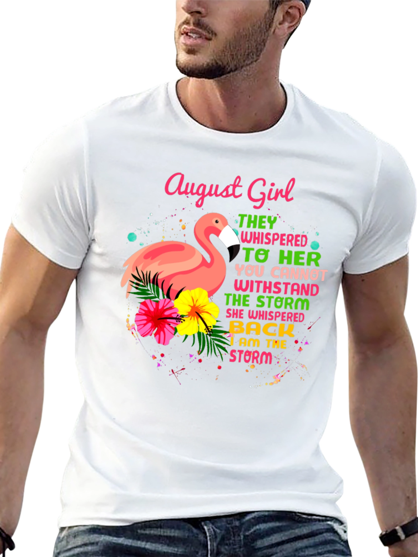 August Girl Flamingo Graphic T-Shirt