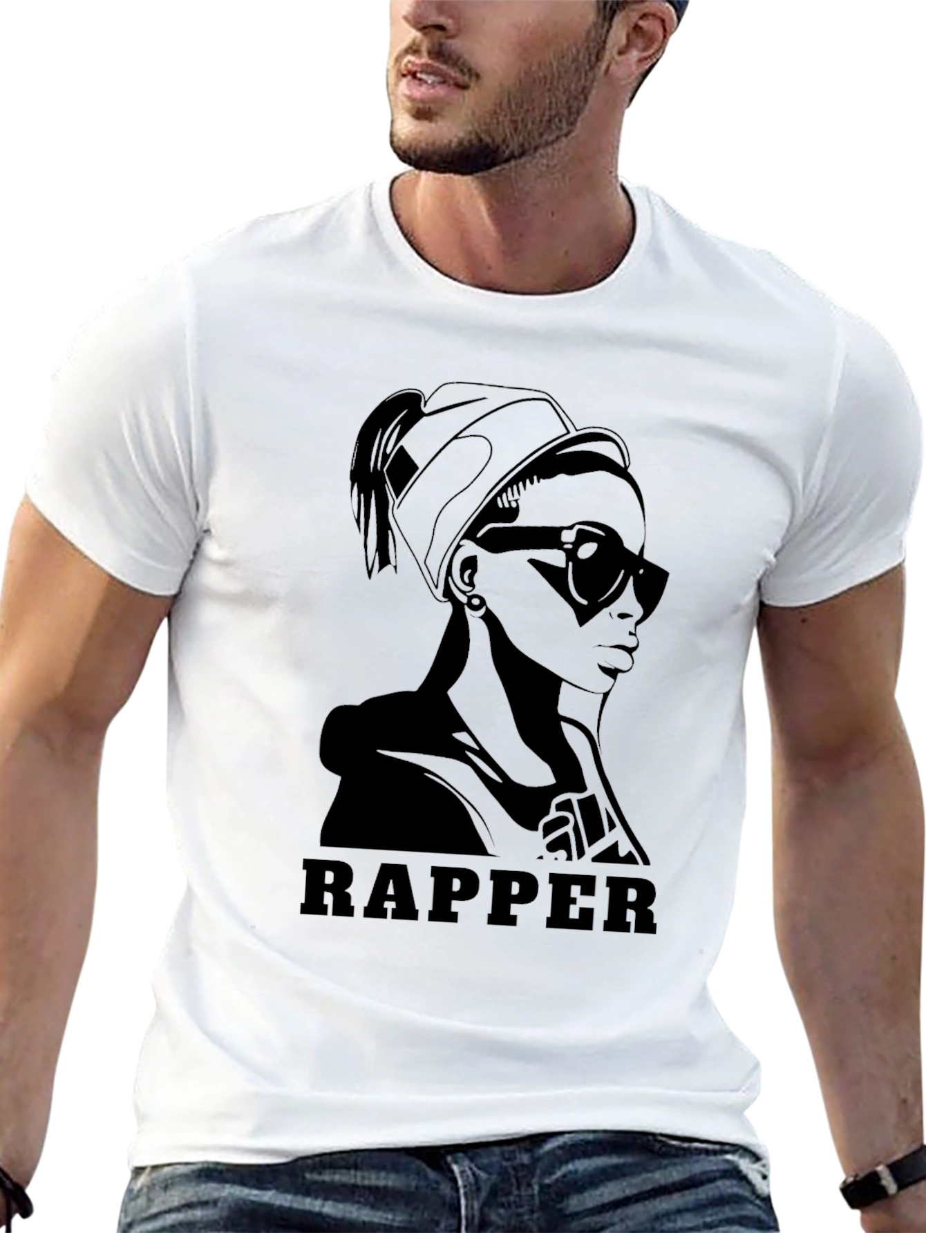 Rapper Graphic Black T-Shirt