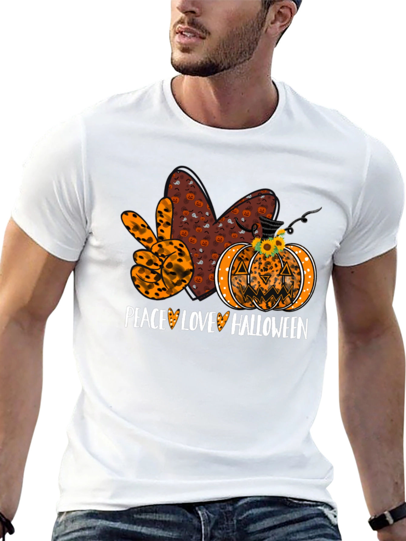 Peace Love Halloween T-Shirt