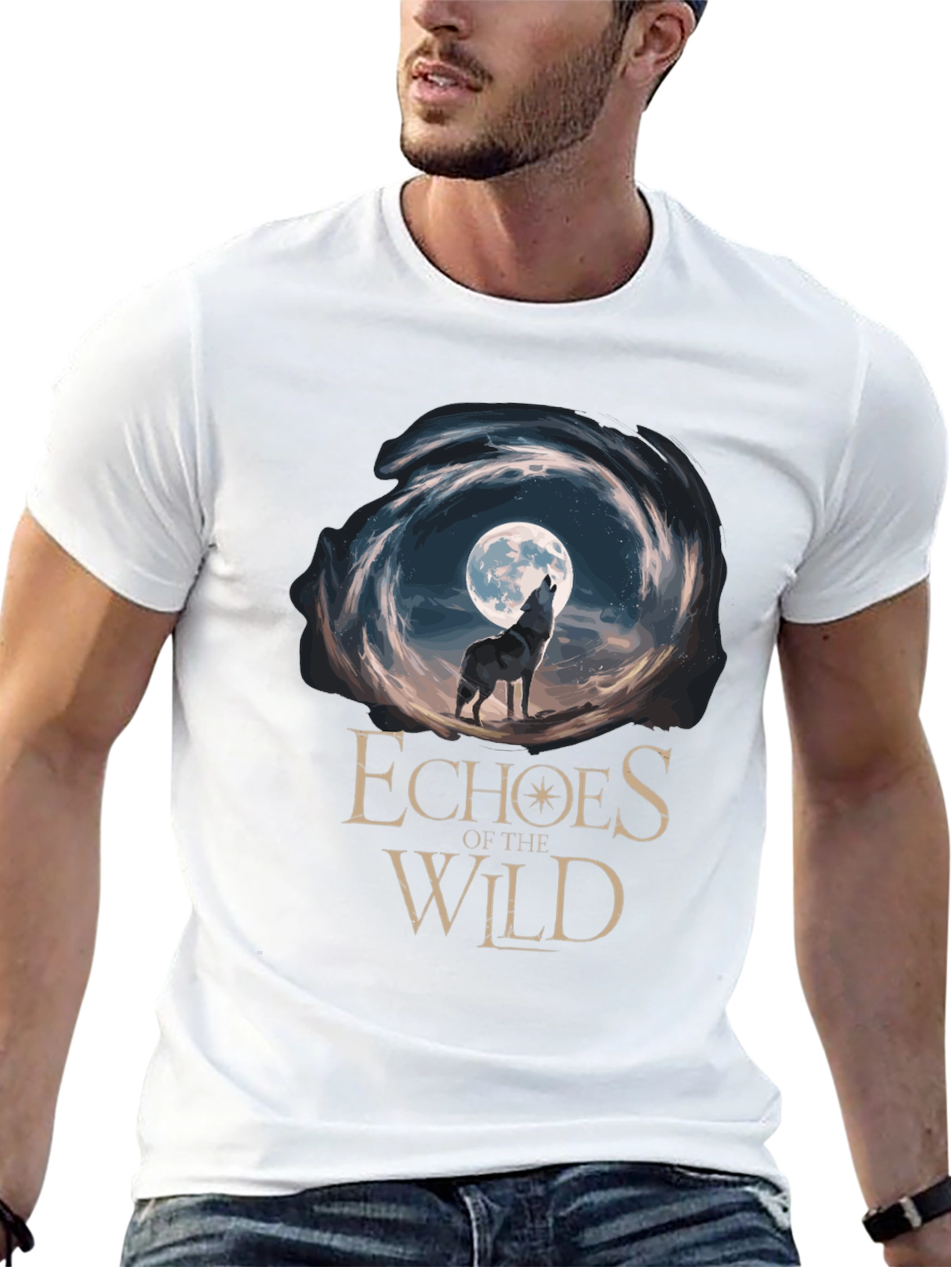 Echoes of the Wild Wolf Moon Graphic Tee