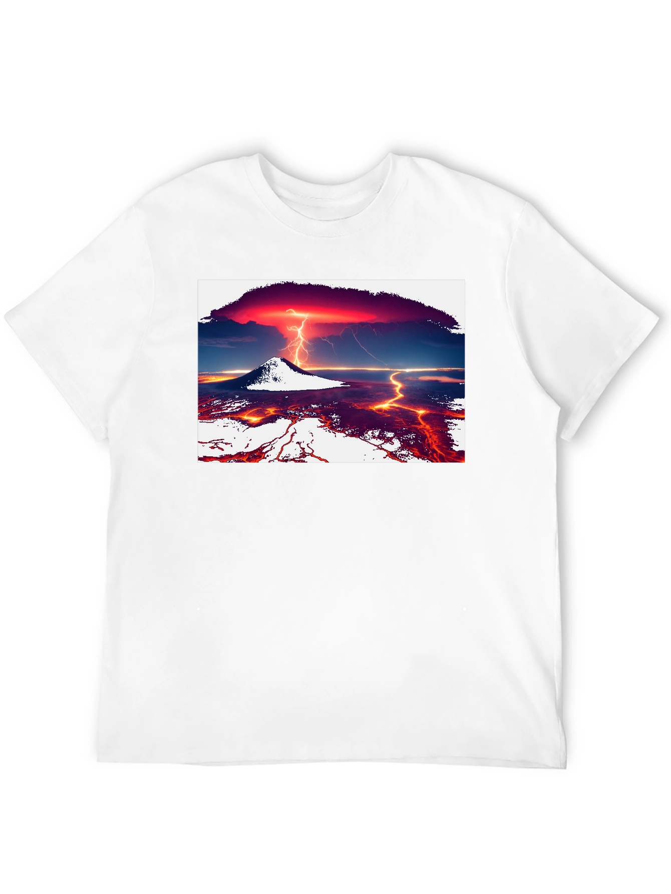 Volcano Lightning Graphic Tee - Black