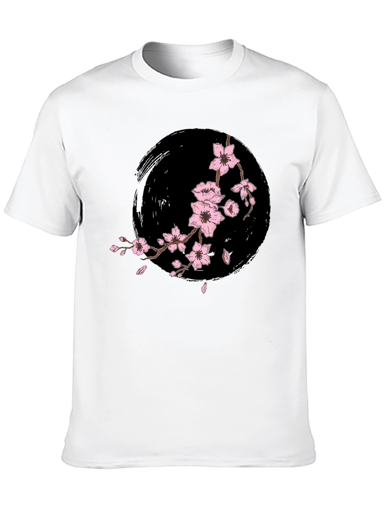 Blossom Branch Graphic Black T-Shirt