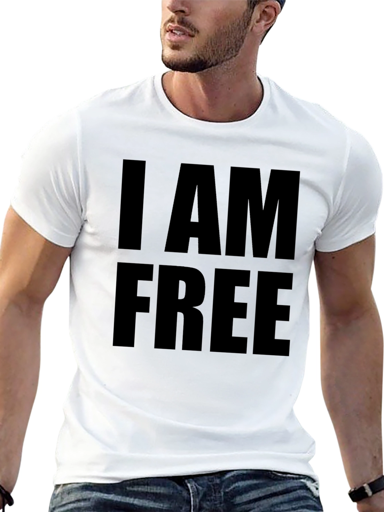 I AM FREE Graphic Tee - Bold Statement T-Shirt