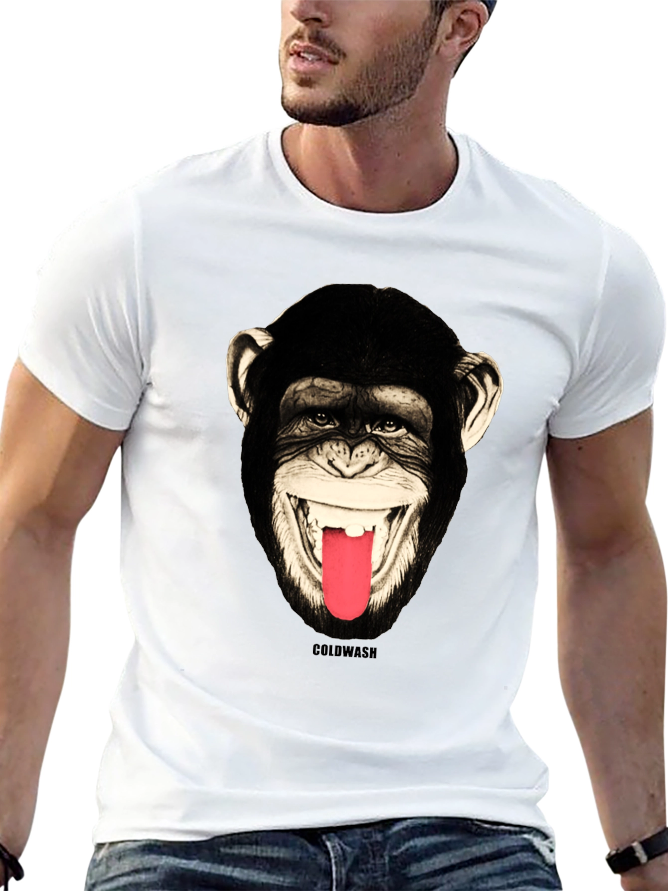 Monkey Face Graphic Tee - Mens Black T-Shirt