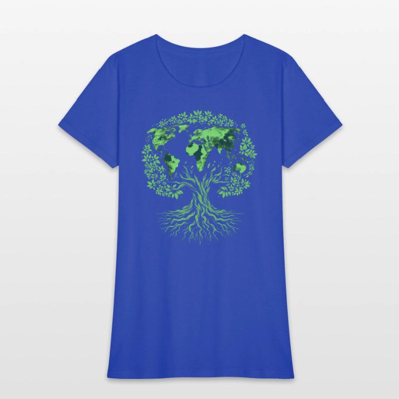 Earth Day World Map Tree Pro Environment Plant