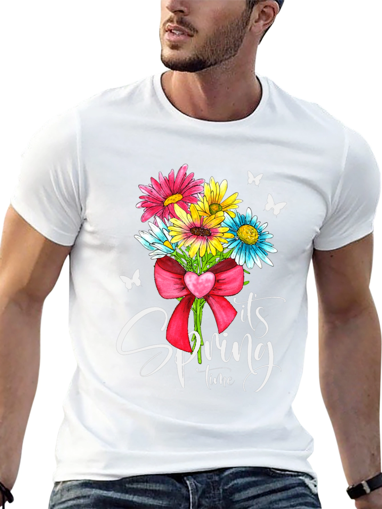 Floral Spring Time Graphic Tee - Black