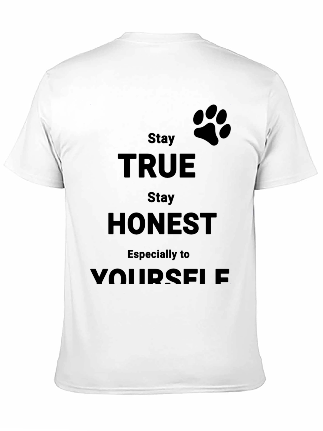 Stay True Black Graphic Tee